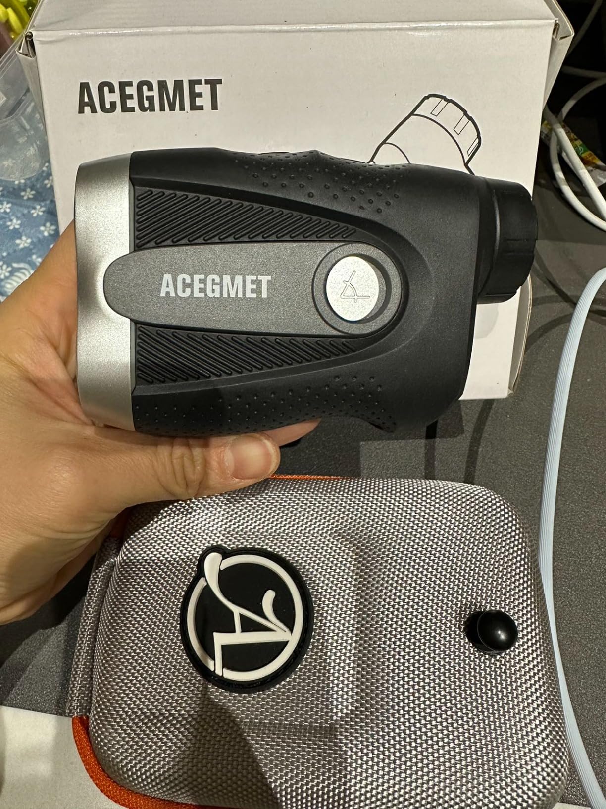 ACEGMET PFS5 Golf Rangefinder with Coach Mode, 1300 Yards, 7X Flag Lock | IP65 Waterproof, Dual Battery Powered, Red & Black Display, Enviroslope Tech, Plus or Minus 1 Yard Accuracy, Laser Range Finder, Magnetic customer photo 2
