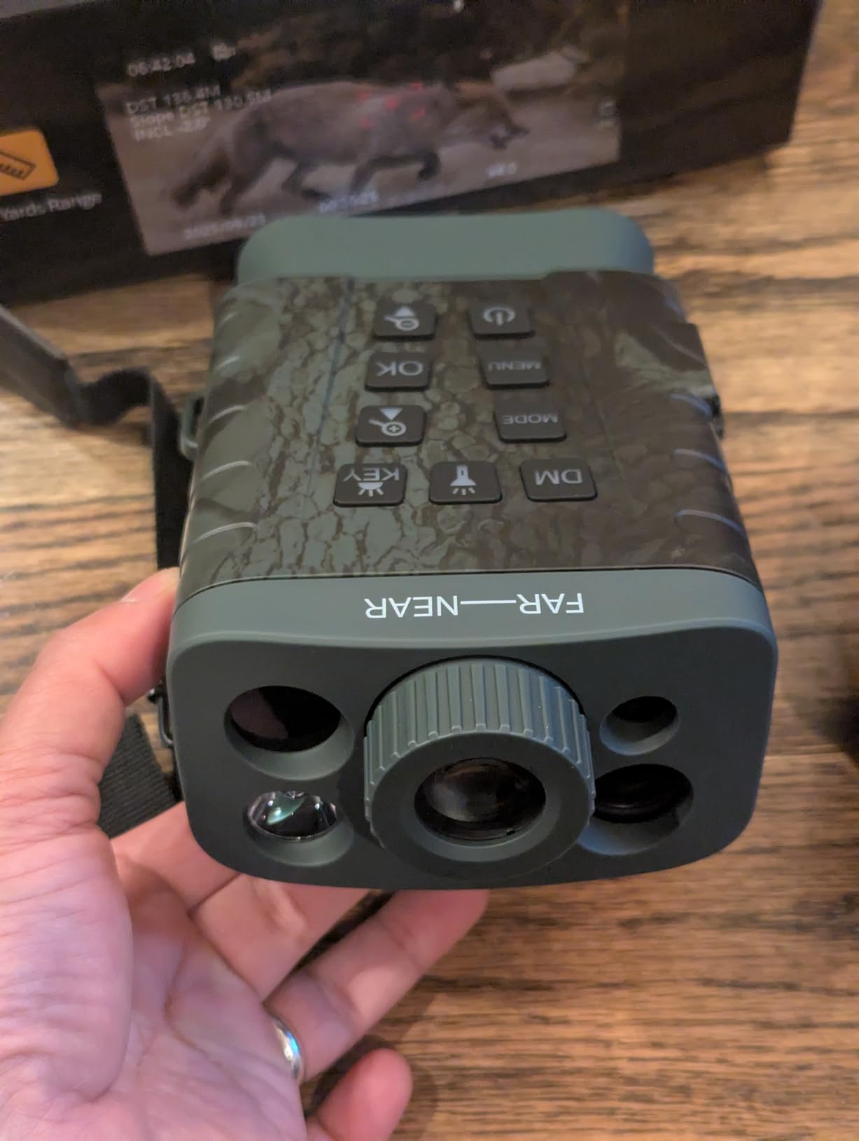 Night Vision Goggles with Rangefinder - 4K Video, WiFi App Connection, 18X Zoom, 5000mAh Battery, 32GB Card, 1200Yd Measurement, 1968Ft Night Vision Range, Wildlife Observation customer photo 2