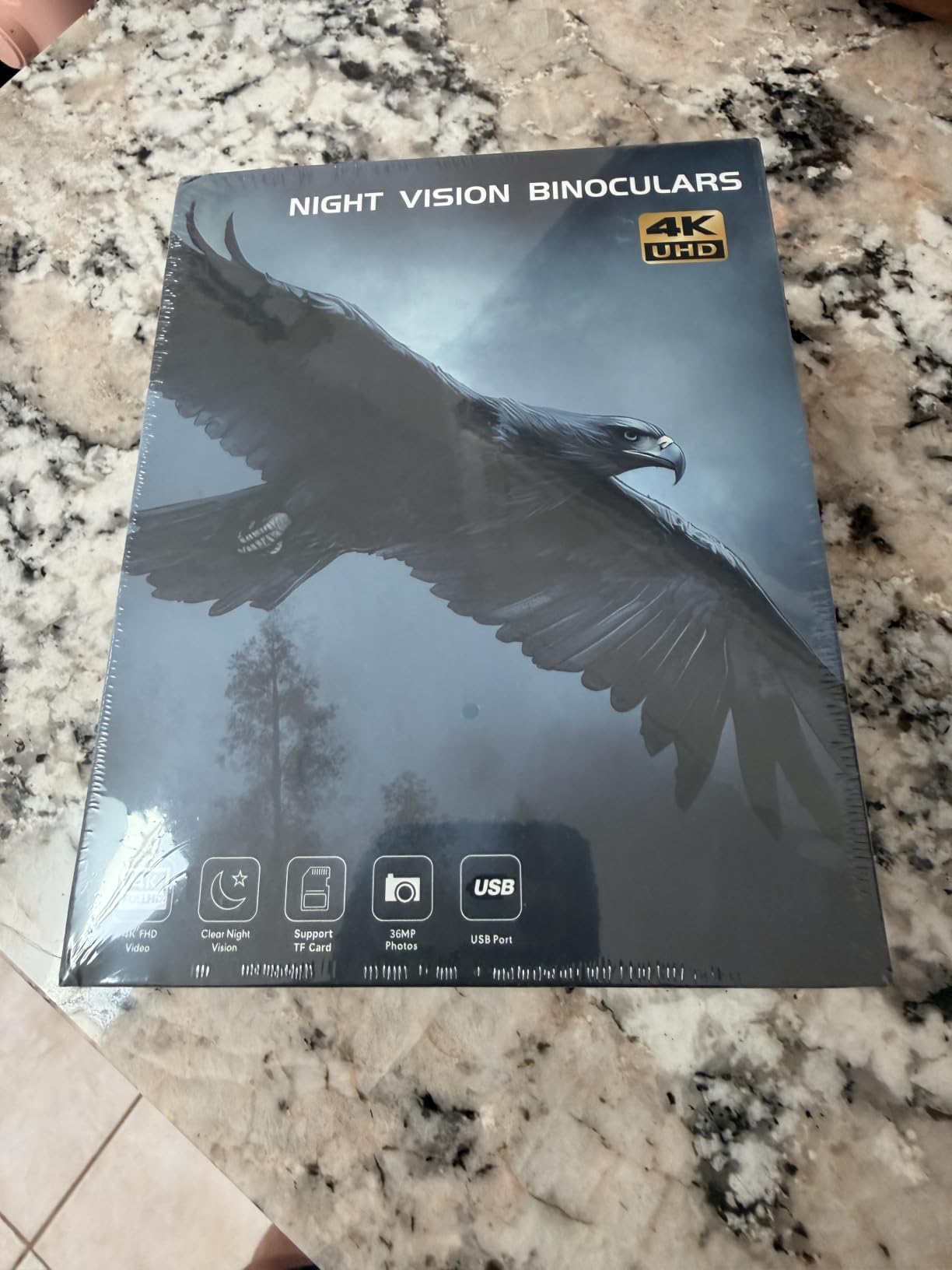 Night Vision Goggles for Adults, 4K Night Vision Binoculars with 5000mAh Rechargeable Battery and 32GB TF Card for Hunting, Wildlife Observation and Security customer photo 1
