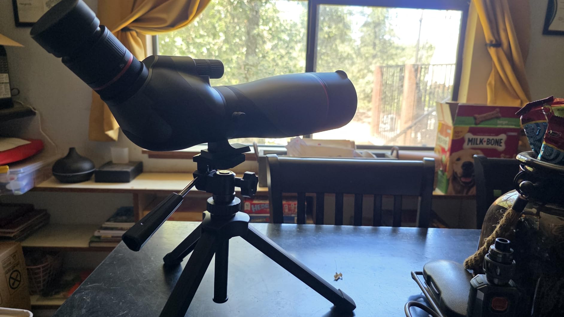 Gosky 25-75x85 High Powered Spotting Scope - Upgrade Spotting Angled Scopes with Tripod, Phone Adapter & Carrying Bag - BAK4 Waterproof Spotter Scope for Bird Watching Wildlife Scenery customer photo 1