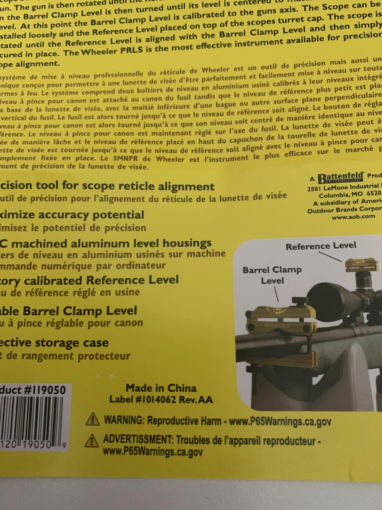 Wheeler Engineering Professional Reticle Leveling System with Heavy-Duty Construction, Universal Design and Storage Case for Gunsmithing and Maintenance, Bronze/Black customer photo 2