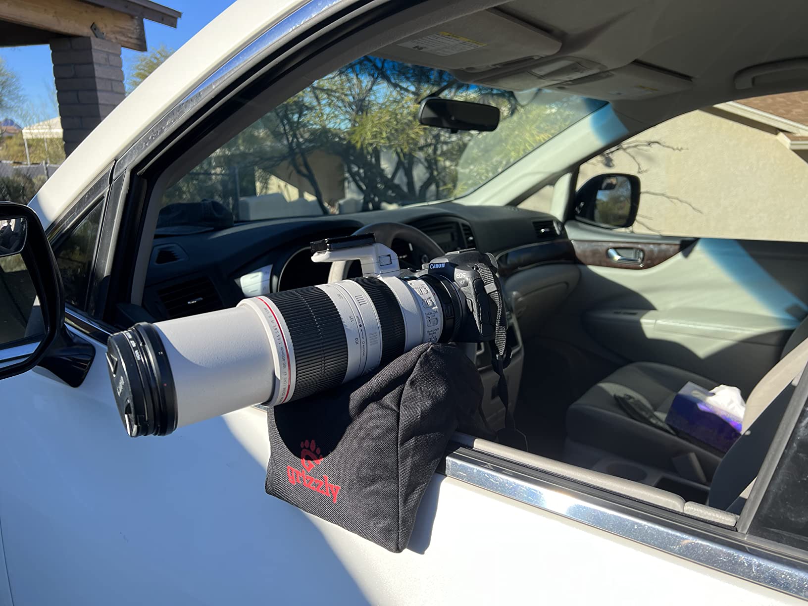 Grizzly Camera Bean Bag (MEDIUM - BLACK), Photography, Video, Camera Support, Camera Sandbag, Birders, Tripod, Spotting Scope Support, Safari & Photo Tours. Bag sold empty. customer photo 1