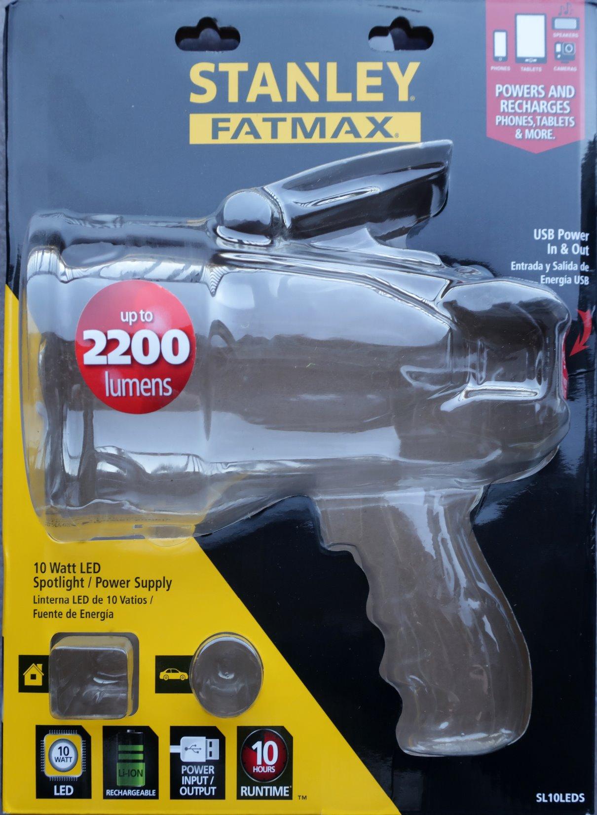 STANLEY FATMAX SL10LEDS Rechargeable 2200 Lumen Lithium Ion Spotlight with USB, Pivoting Collapsible Stand for Handsfree Operation customer photo 2