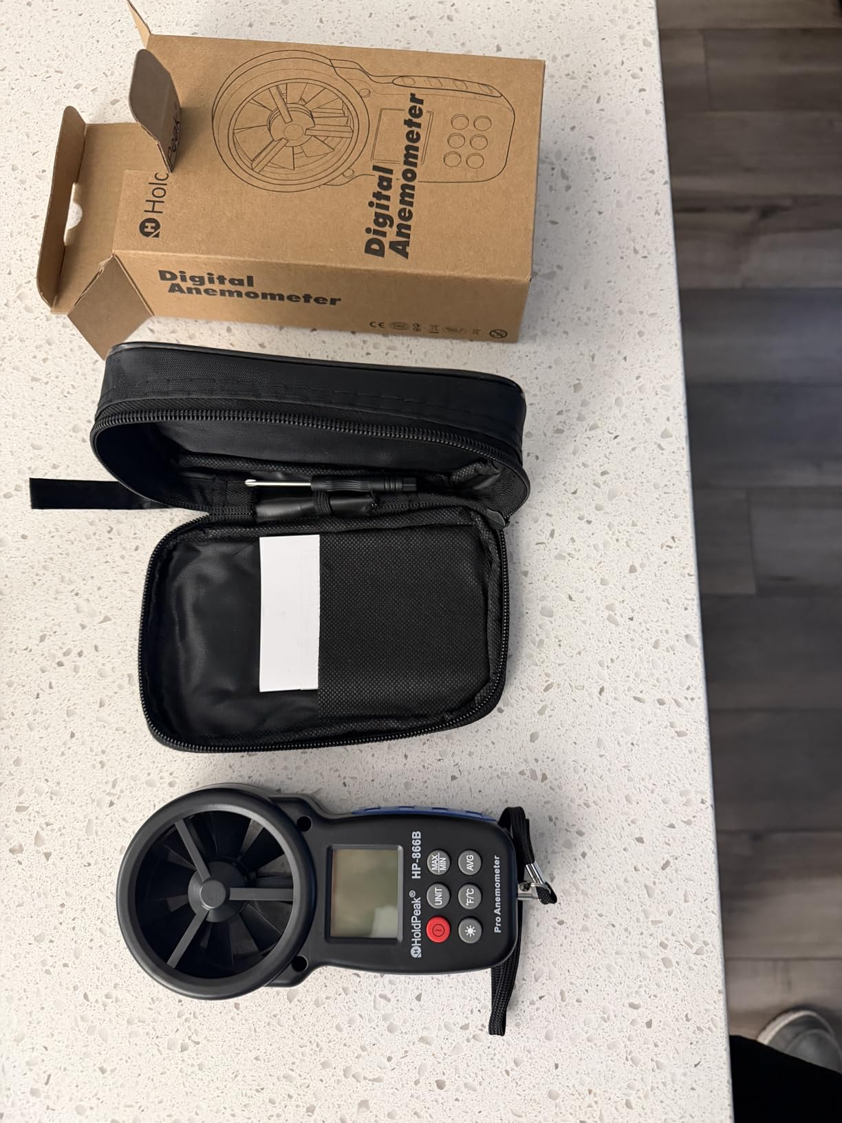 HoldPeak 866B Digital Anemometer, Handheld Wind Speed CFM Meter | HVAC Air Flow Velocity Gauge Tester with Backlight, Wind Temp Measuring Device, Outdoor Wind Gauge for Drone Sailing Shooting customer photo 1