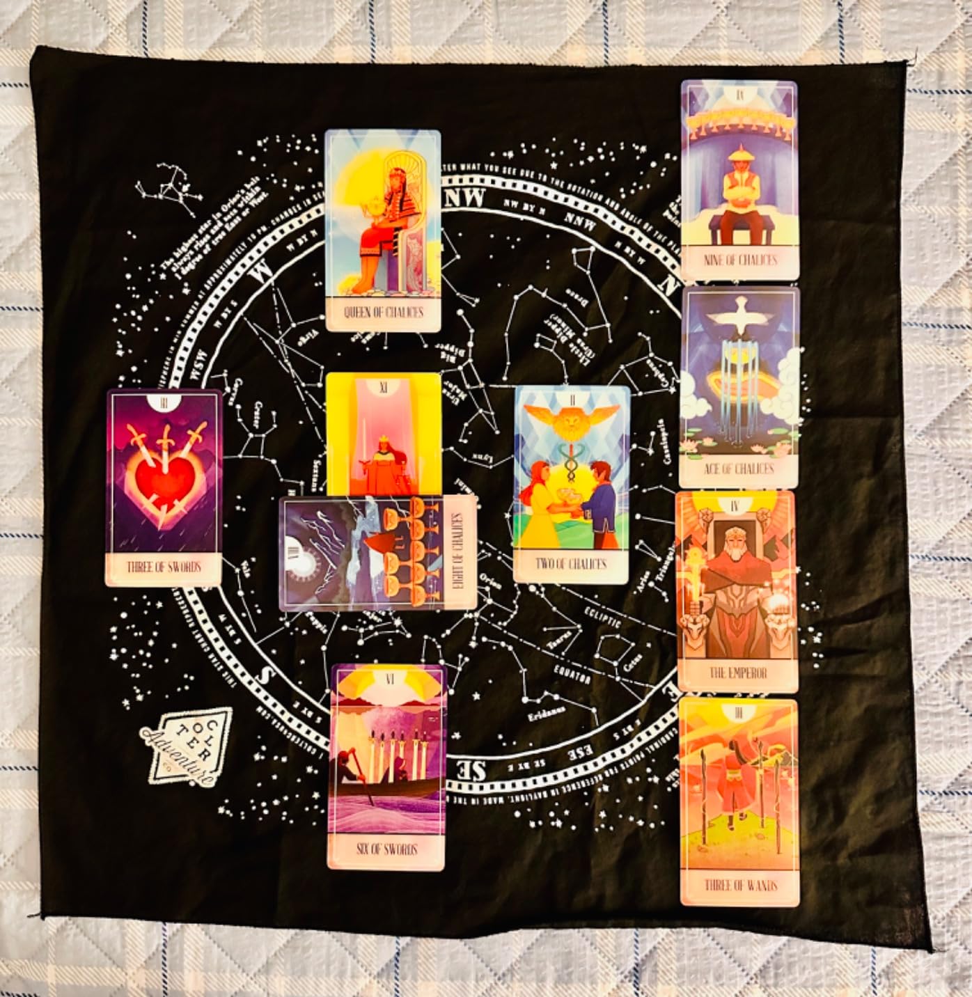 Glow In The Dark Stargazer Bandana - 100% Cotton Black Bandana with Star Chart Design - Made In The USA (22