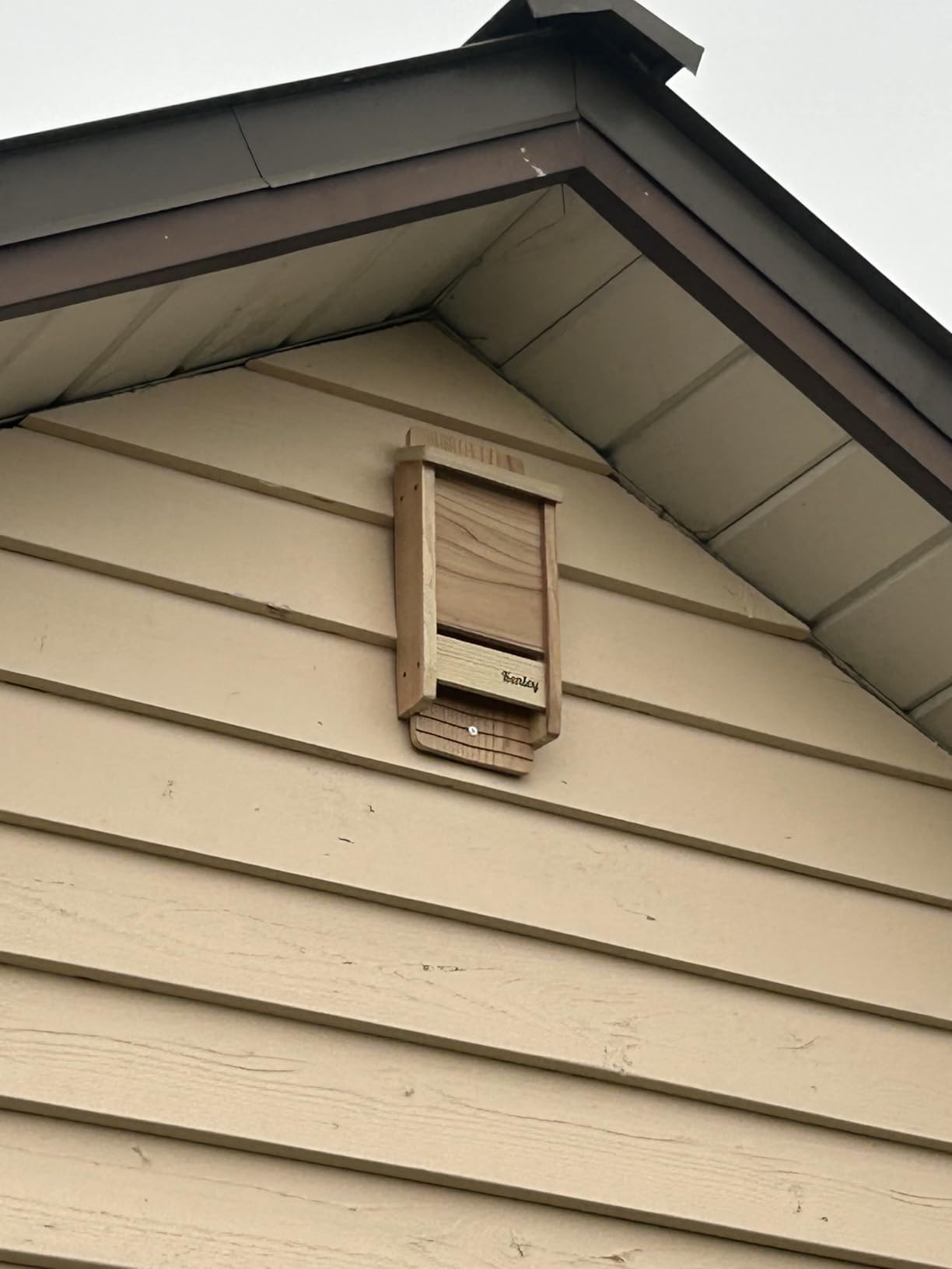 Bat House - Handcrafted Bat Box for Outside from Cedar Wood - Weatherproof Bat Houses for Outdoors - Bat Boxes Designed to Attract Bats - Easy for Bats to Land and Roost (Natural, One Chamber) customer photo 1