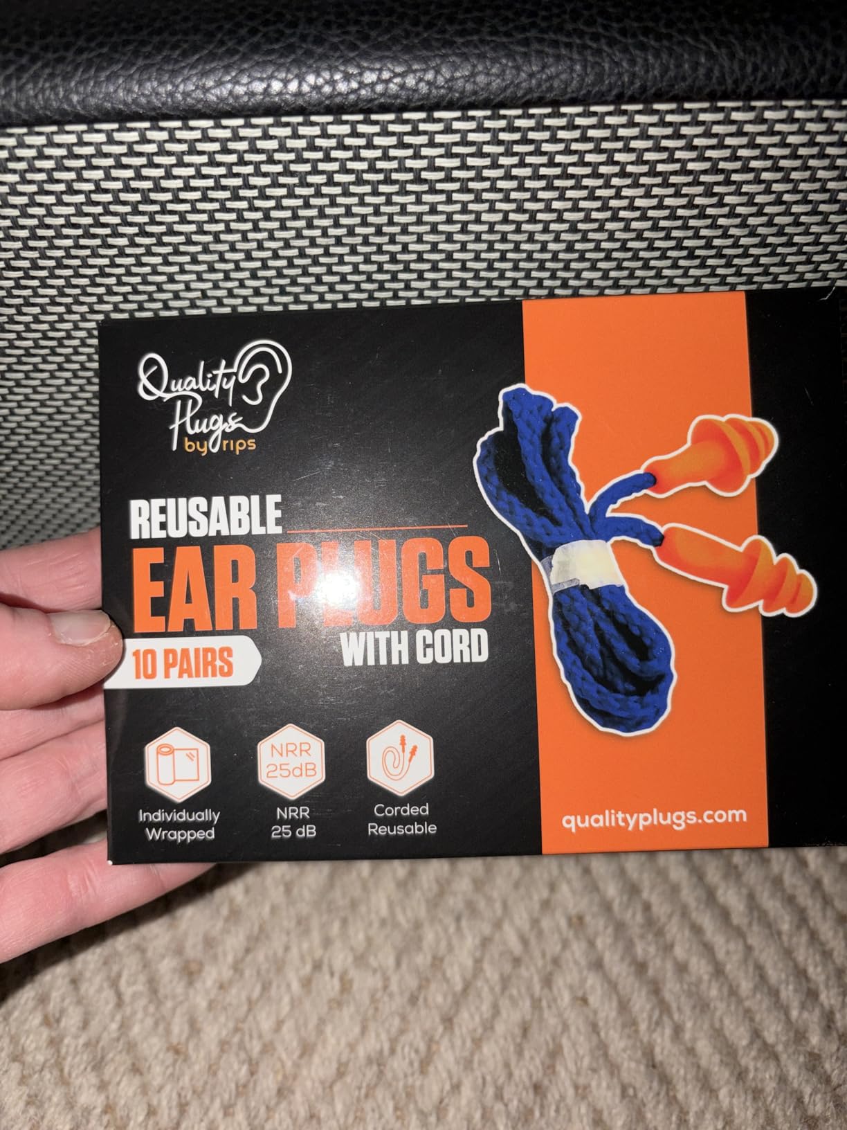 10 Pair Corded Reusable Ear Plugs for Shooting Range Ear Protection for Gun Range - Hunting Ear Plugs for Construction Firearm Ear Protection Shooting Gun Hearing Protection Earplugs Corded customer photo 2