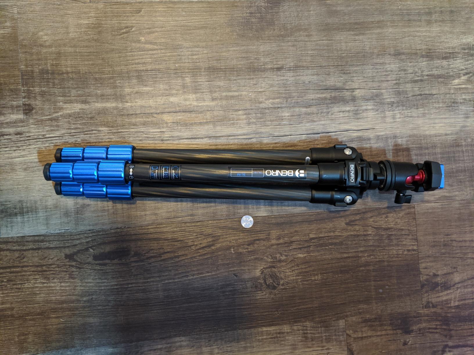 Benro Slim Tripod Kit with Ball Head, Carbon Fiber, 4 Sections, Twist Lock Legs, 57.6
