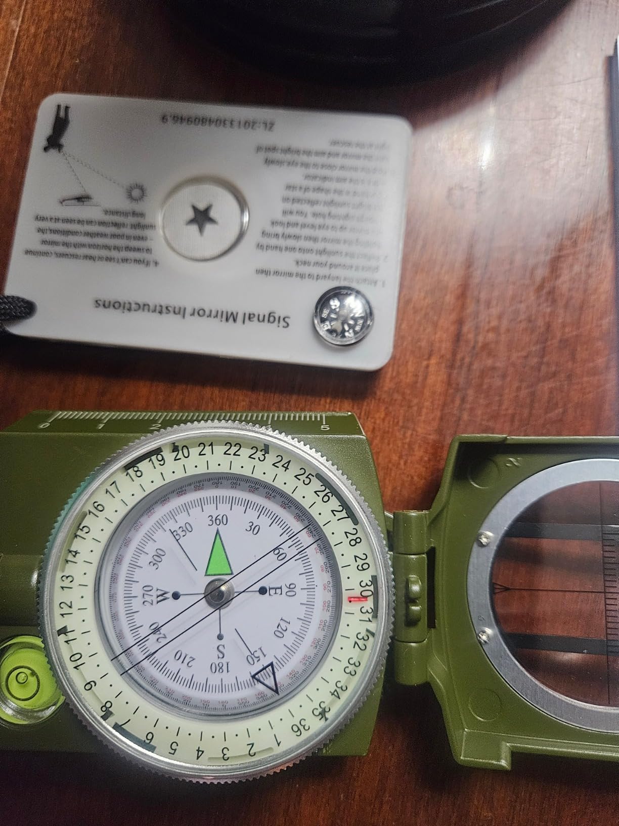 Outdoor SOS Reflective Signal Mirror Survival Tool, Camping Mirror 2 x 3 in customer photo 1