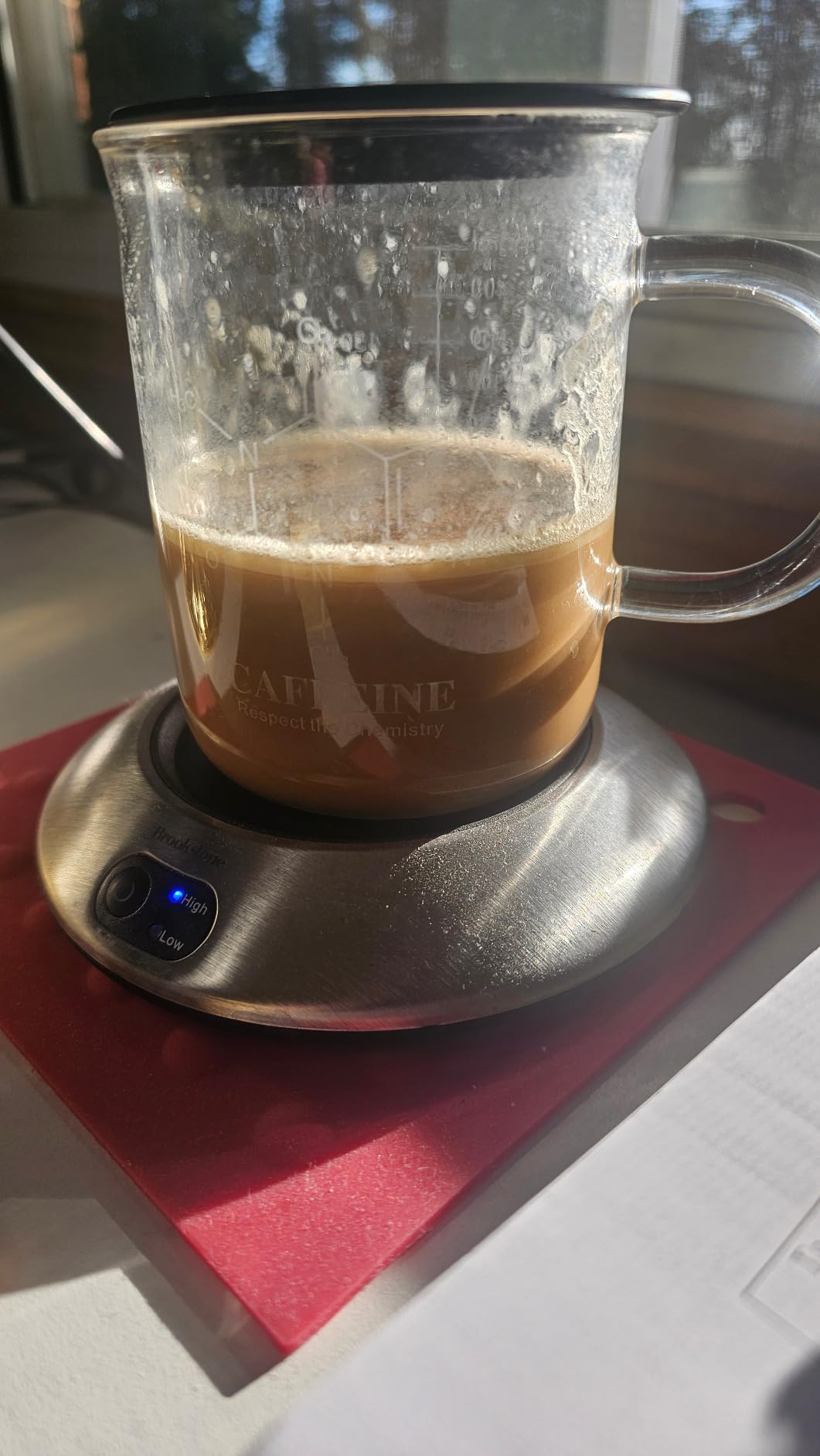 Caffeine Beaker Mug, Caffeine Molecule Mug - Chemistry Mug 16 oz Borosilicate Glass Coffee Mugs with Handle and Measuring for Coffee, Latte, Tea or Hot and Cold Beverage - Tea Coffee Mug customer photo 1