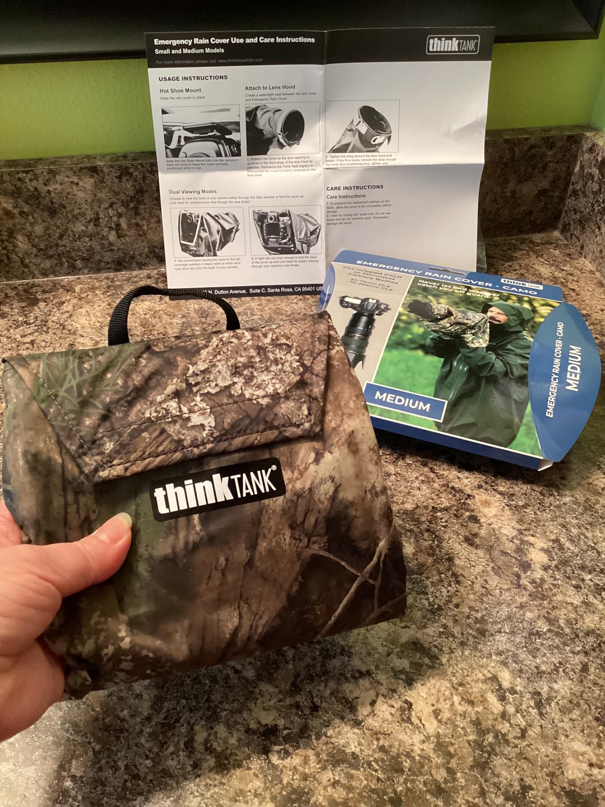Think Tank Emergency Rain Cover for DSLR and Mirrorless Cameras with 70-200mm Lens - Medium (Black) customer photo 1