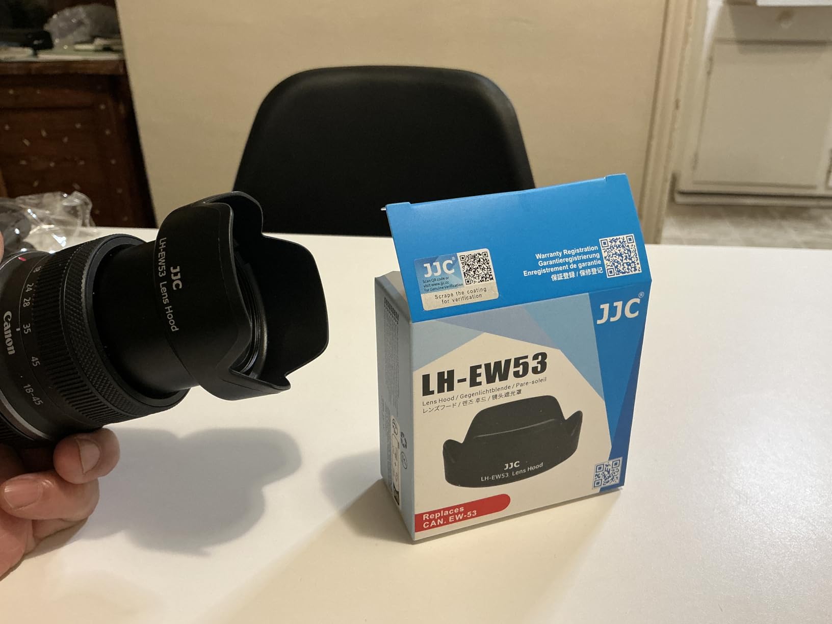 JJC Camera Lens Hood for Canon EF-M 15-45mm & RF-S 18-45mm, Replaces EW-53 | for Canon EOS R100 R50 M50 Mark II M5 M6 Mark II M200, Reversible & Supports 49mm Filter/Lens Cap, Reduces Lens Flare, ABS customer photo 2