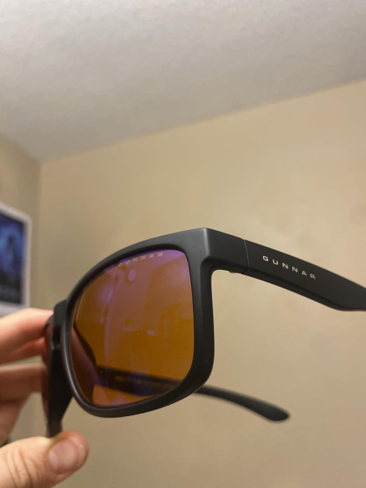 GUNNAR Gaming Glasses - Intercept Onyx Amber Max Lens - Blue Light Blocking Relieve Dry Eye customer photo 1