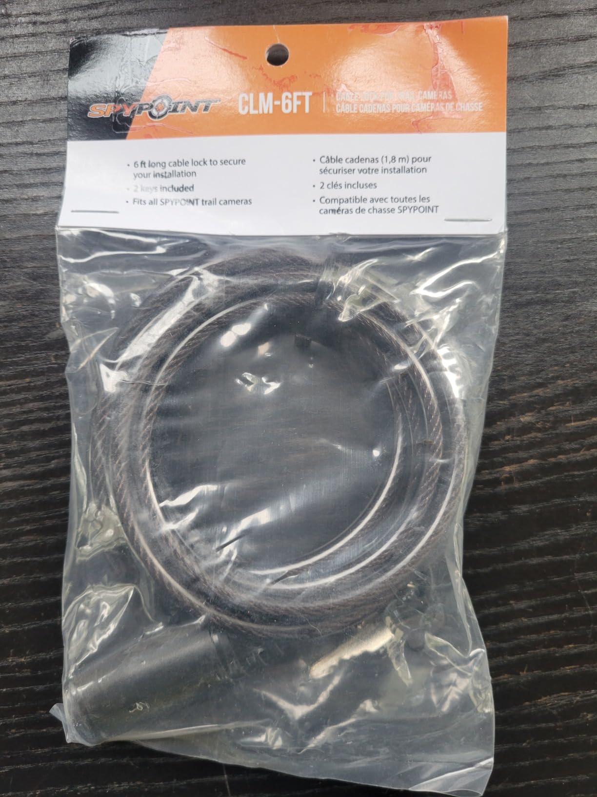 Spypoint CLM-6FT Six-Foot Long Trail Camera Coated Cable Lock Steel Cable Lock for securing Scouting Cameras Fits Most Trees and All Cameras Comes with Two Keys customer photo 1