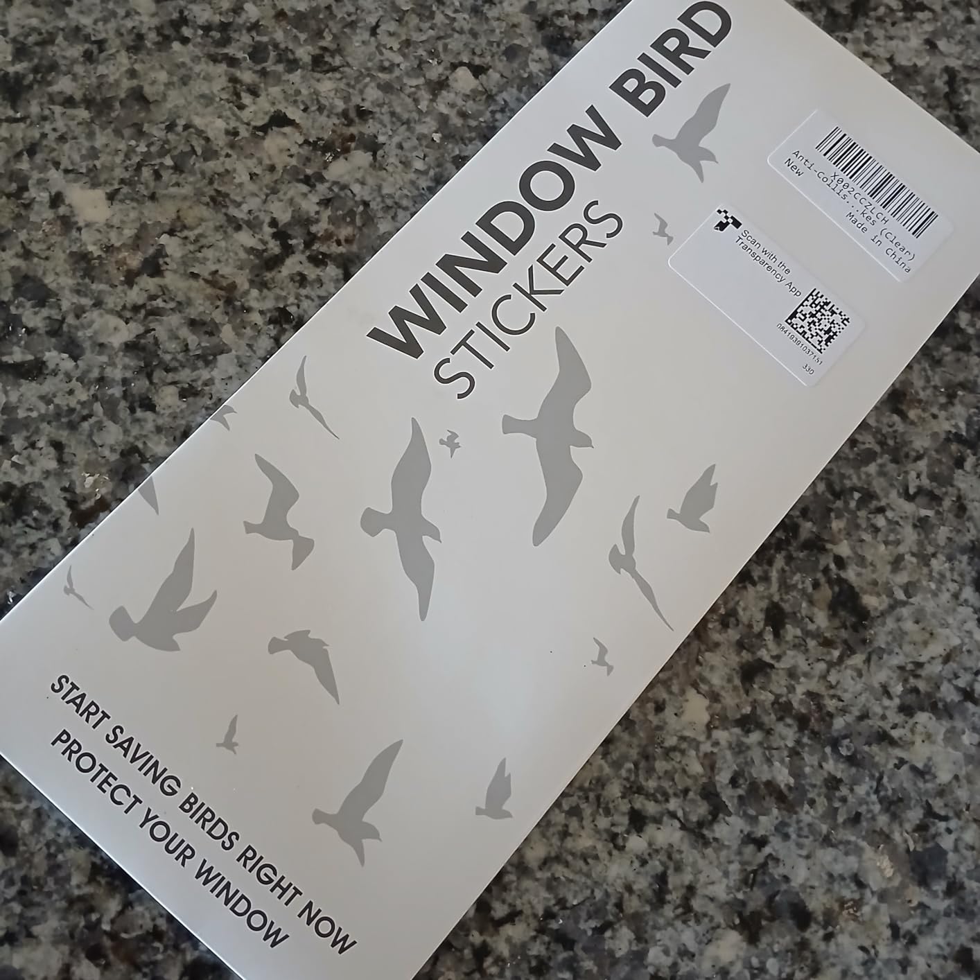 Anti-Collision Window Bird Stickers Decals Glass Door Protect and Save Bird Strikes (Clear) customer photo 2