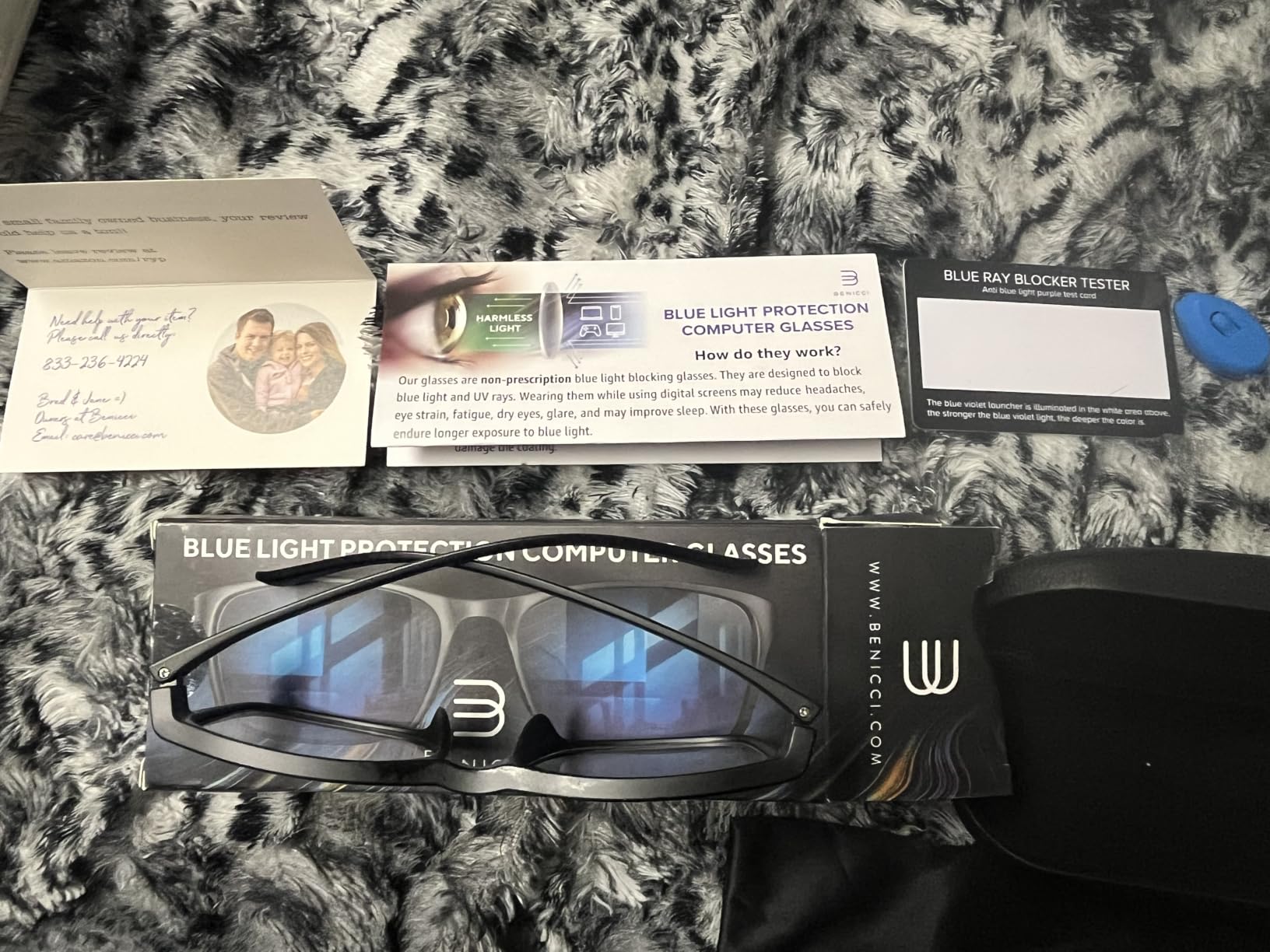 Stylish Blue Light Blocking Glasses for Women & Men - Helps Ease Digital Eye Strain & Headache from Computers, Phones w/Case customer photo 1