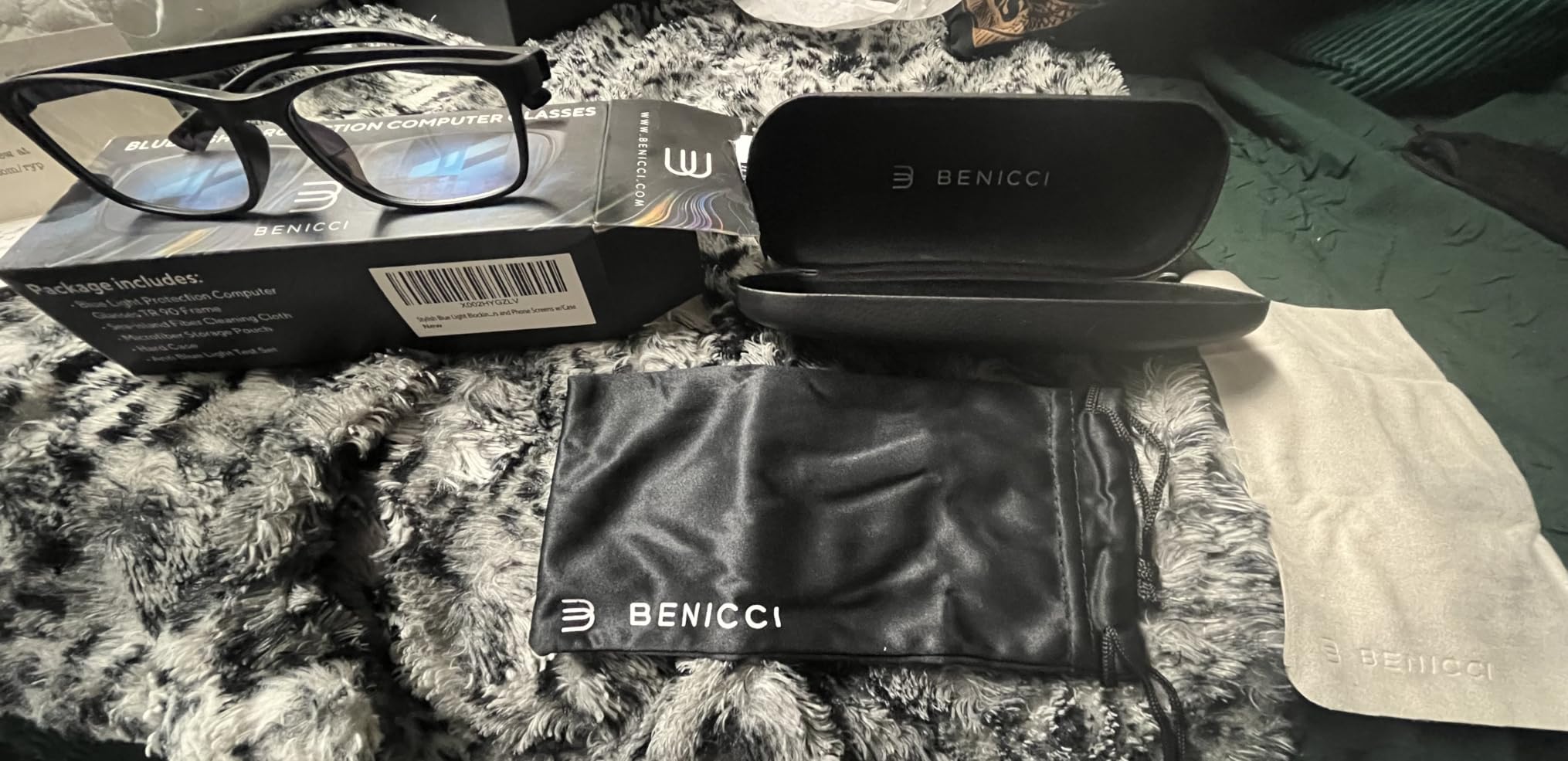 Stylish Blue Light Blocking Glasses for Women & Men - Helps Ease Digital Eye Strain & Headache from Computers, Phones w/Case customer photo 2
