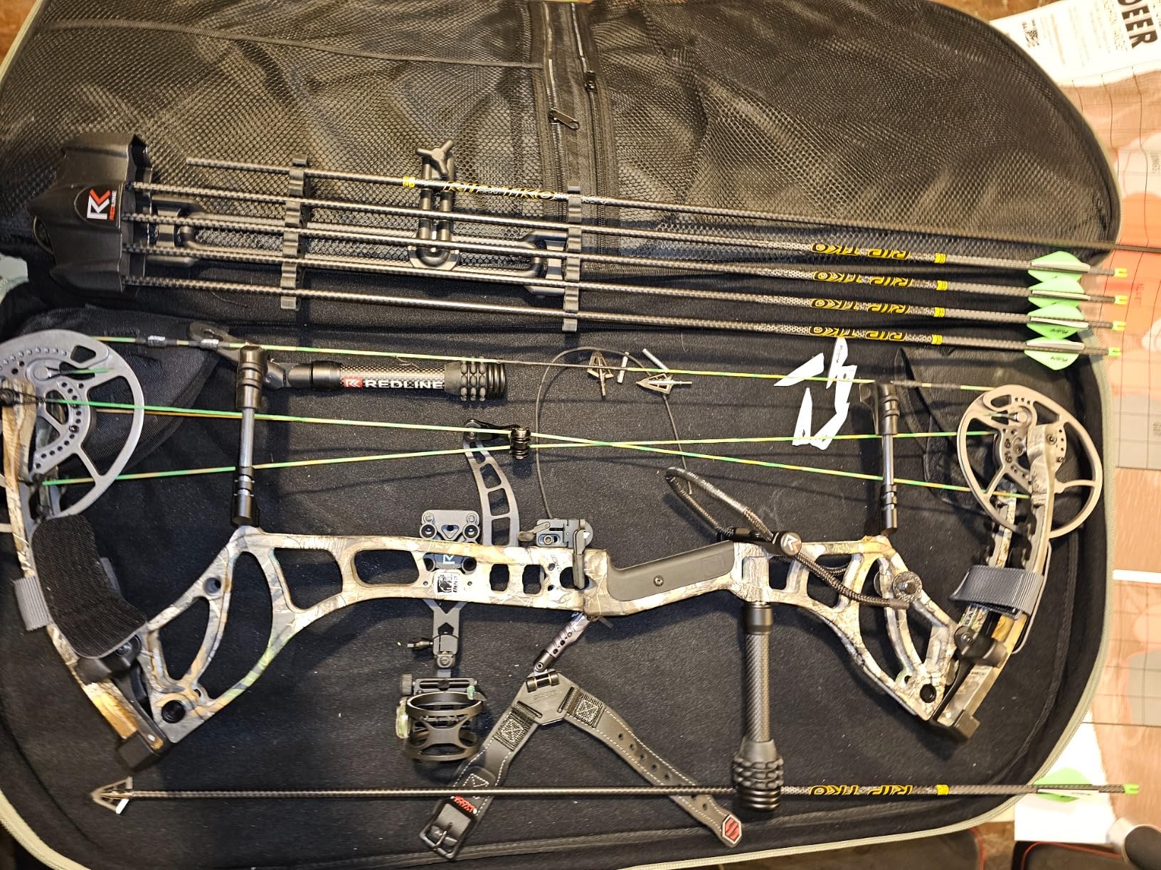 LEGEND Alpha Compound Bow Case - Securely Fits MTM Ultra Compact Arrow Cases - Archery Bow Bag with Back & Shoulder Straps - Includes Cam Protectors, Soft Padding, and Extra Pockets 37