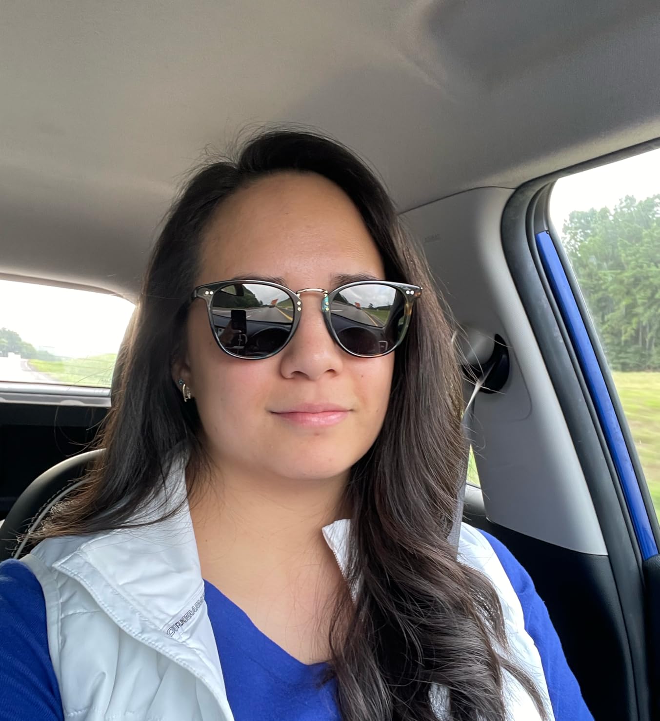 CARFIA Round Acetate Small Face Polarized Sunglasses for Women Fashion Retro Metal Bridge Shades CA5015 customer photo 2