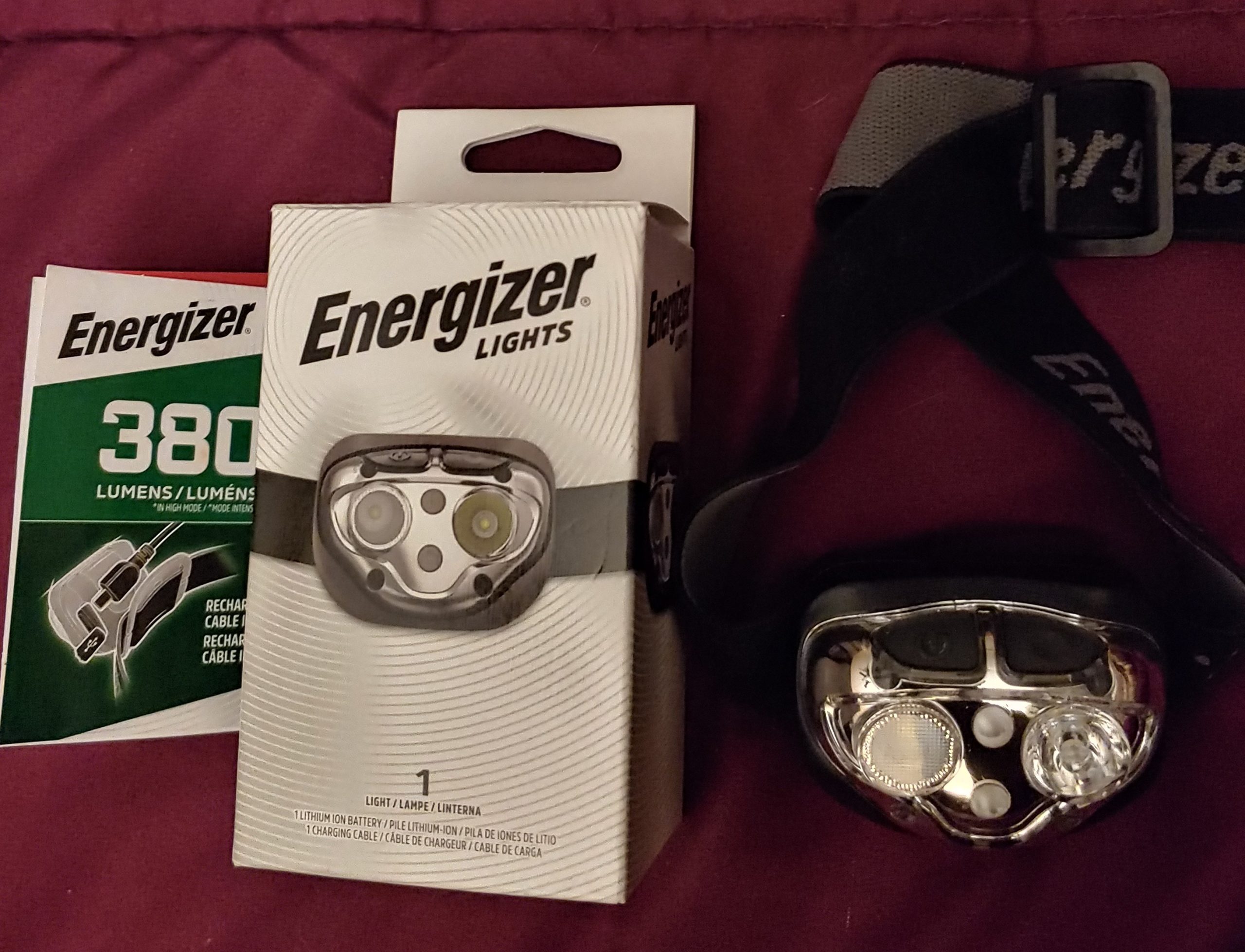 Energizer PRO-400 Headlamp Rechargeable, IPX4 Water Resistant Rechargeable Headlamp, Ultra Bright Multiple Light Modes Head Lamp, Camping, Running, Outdoors, Emergency Light, USB Included customer photo 1