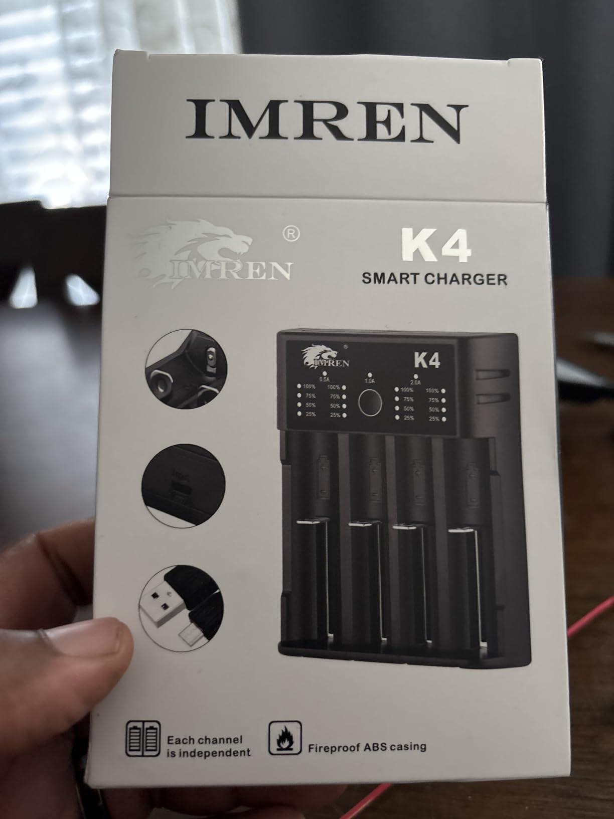 IMREN 26650 10400 Battery Charger, 3.7V Li-ion Batteries Charger for 18650 10440 14500 14650 18500 18350 18700 26650, 1.2V Ni-MH/Ni-Cd Battery, 2 Bay 26650 USB C Battery Charger customer photo 2