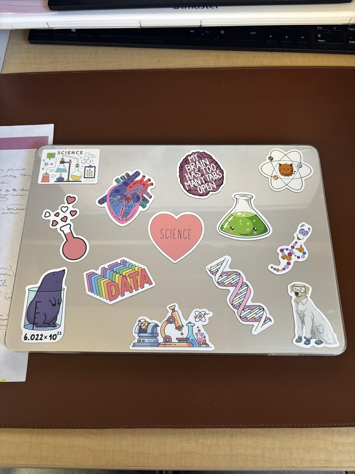 Aowplc 100 Pcs Natural Sciences Stickers Pack, Physics, Chemistry, Biology Experiment Vinyl Stickers, Student Science Laboratory Decals for Laptop, Water Bottle, Notebook, Luggage, Computer Decor customer photo 1