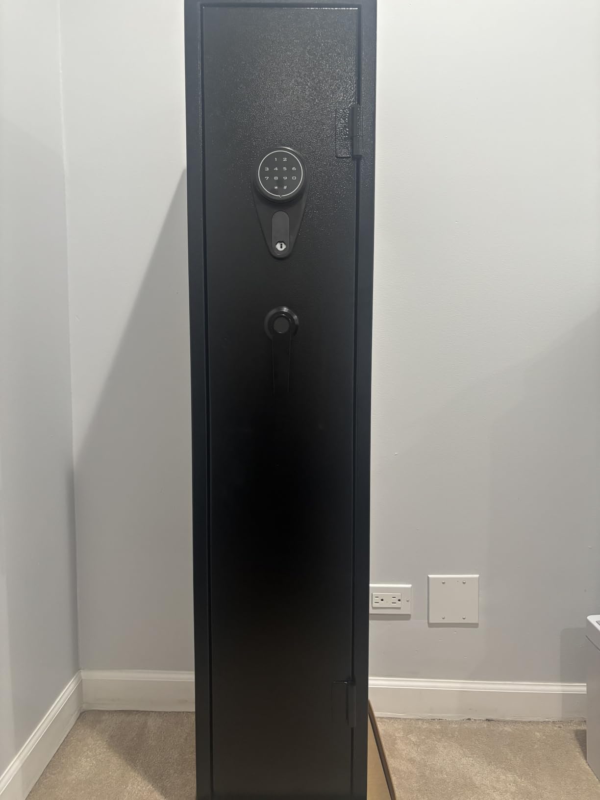KAER Assembled Gun Safe for Rifles and Pistols with Electronic Lock | Gun Cabinet for 3-5 Shotguns 5 Handguns, Removable Shelf, Gun Rack, LED Light, Ammo Storage, Long Rifle Safe for Home, Gun Owner customer photo 1