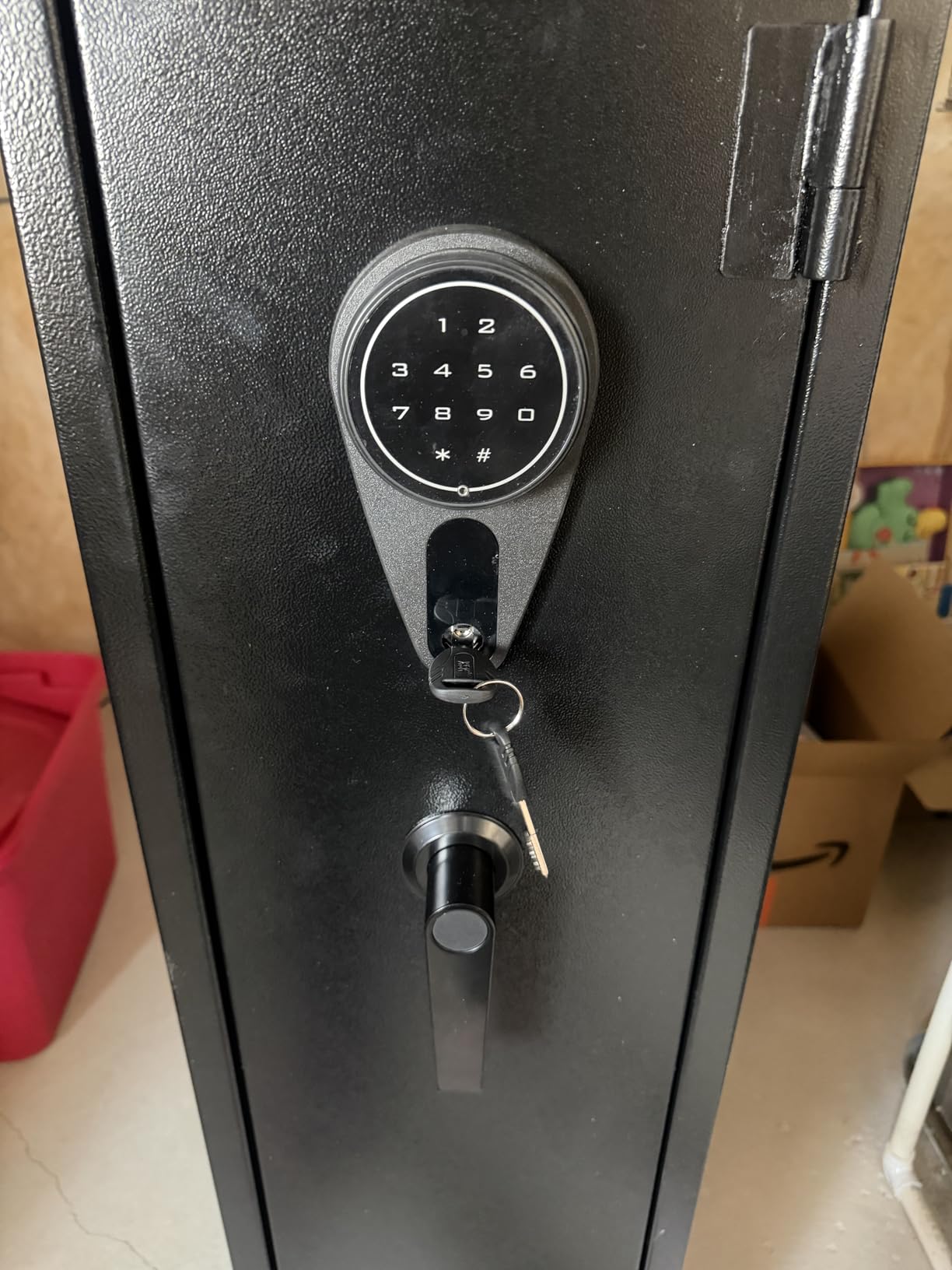 KAER Assembled Gun Safe for Rifles and Pistols with Electronic Lock | Gun Cabinet for 3-5 Shotguns 5 Handguns, Removable Shelf, Gun Rack, LED Light, Ammo Storage, Long Rifle Safe for Home, Gun Owner customer photo 2