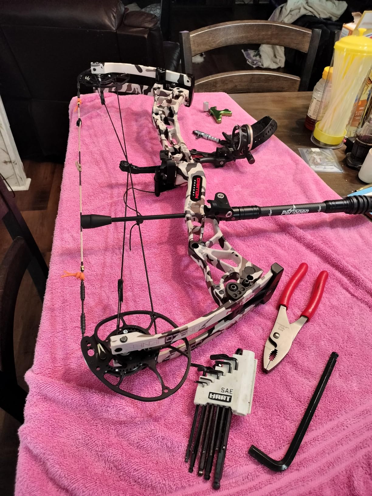 Archery Compound Bow Stabilizer for Hunting, 3K High Modulus Carbon with Dampers, Lightweight, 8