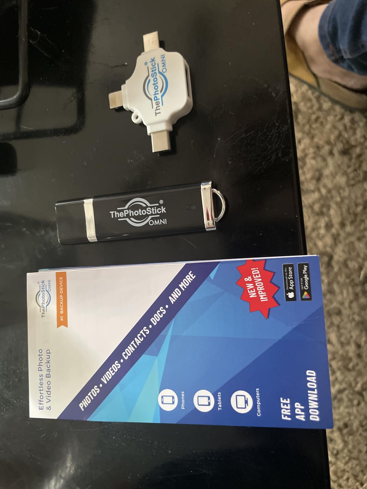 ThePhotoStick Omni 128GB Photo Backup for iPhone, Android and Computers customer photo 2