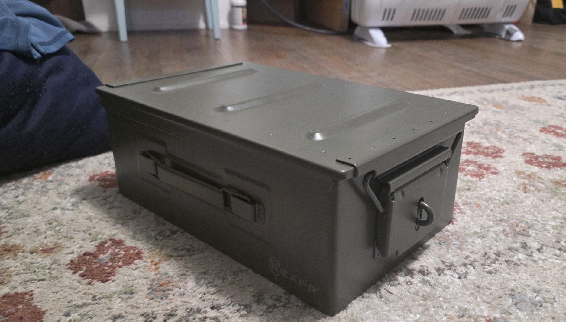 Reapr Steel Ammo Can, Heavy Duty Locking Metal Ammo Storage Box, Airtight and Watertight 30 Cal or 50 Cal Case for Rifle, Shotgun, Pistol, Military Footlocker Style Tool and Gear Organizer customer photo 1
