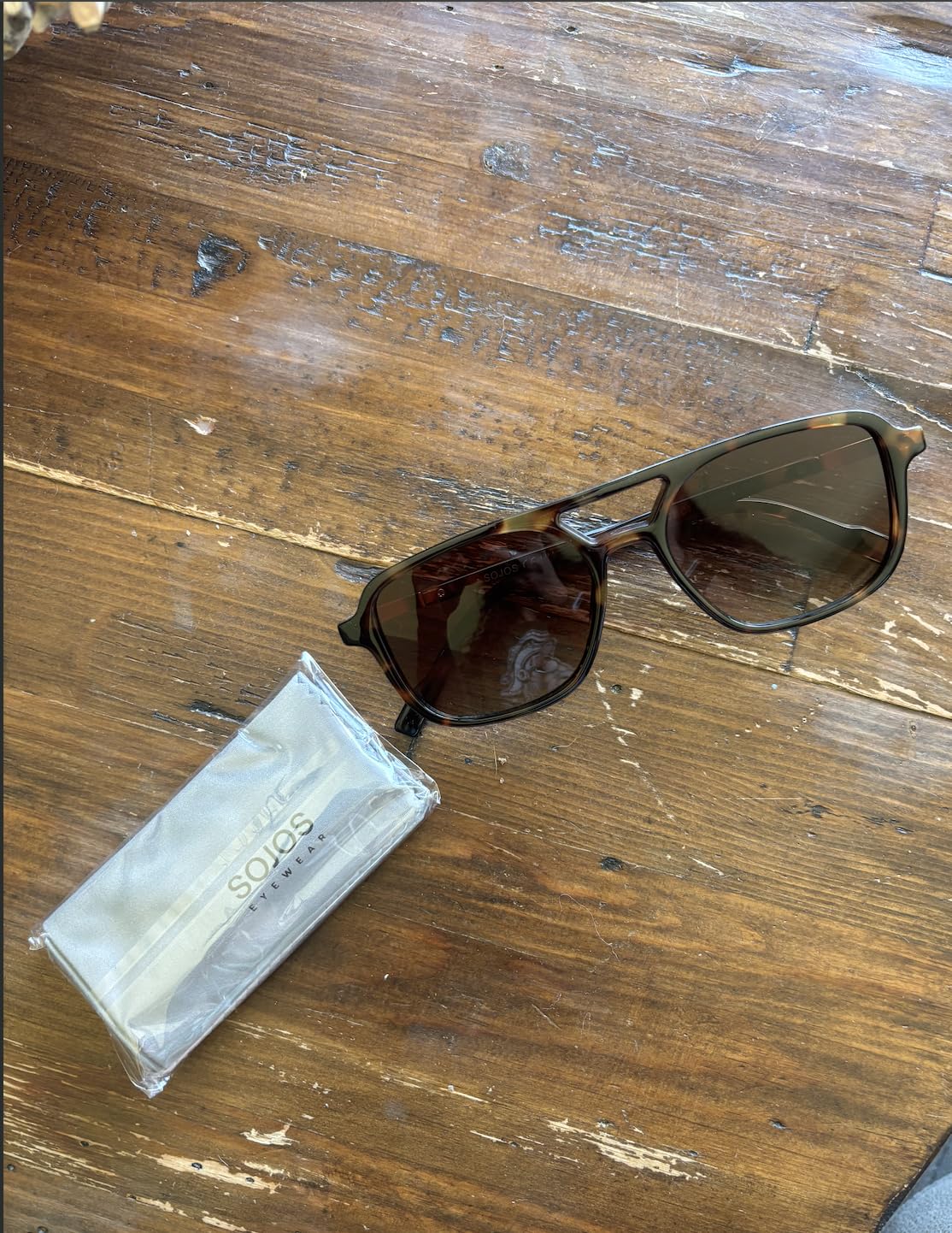 SOJOS Retro Aviator Sunglasses for Women Men,Trendy Rectangle Womens Mens Shades Sun Glasses SJ2202 customer photo 1