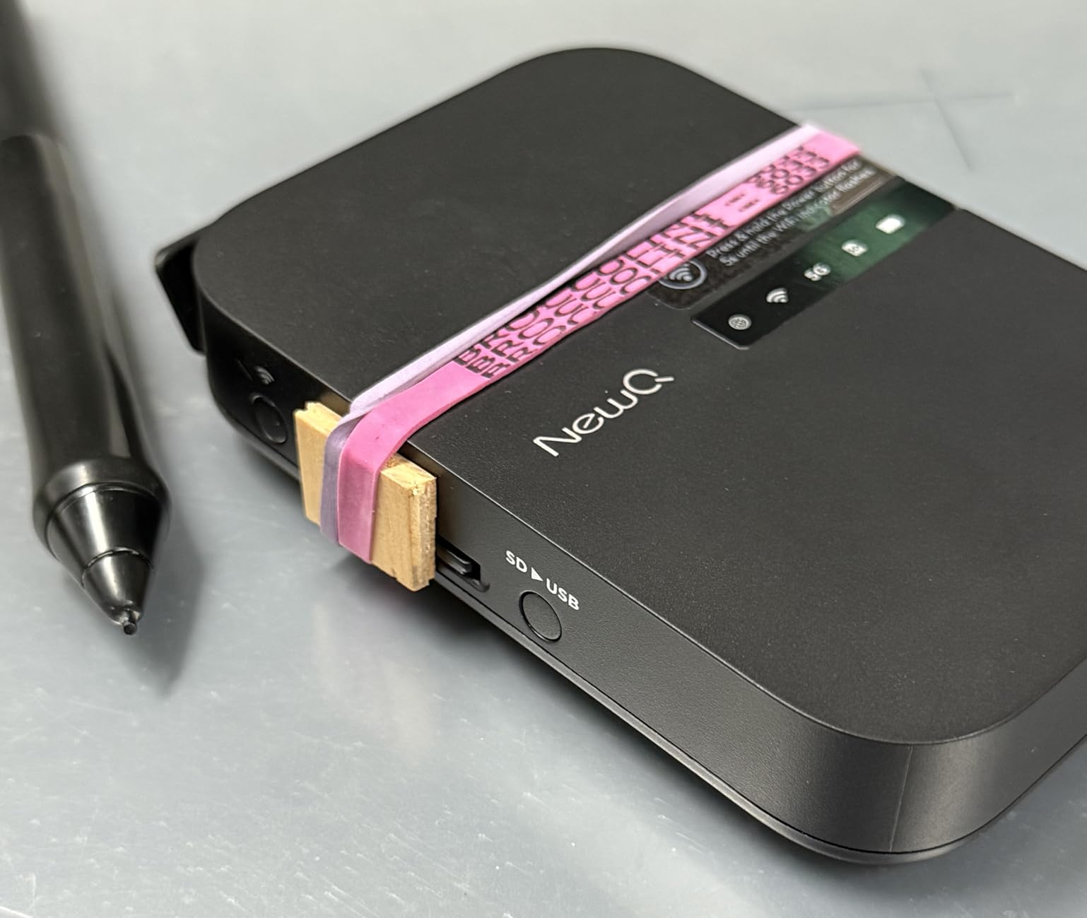 NewQ Filehub AC750 Travel Router: Portable Hard Drive SD Card Reader & Mini WiFi Range Extender for Travel | Wireless Access External Harddrive & USB Storage Device to Backup Photo & Files from iPhone customer photo 2