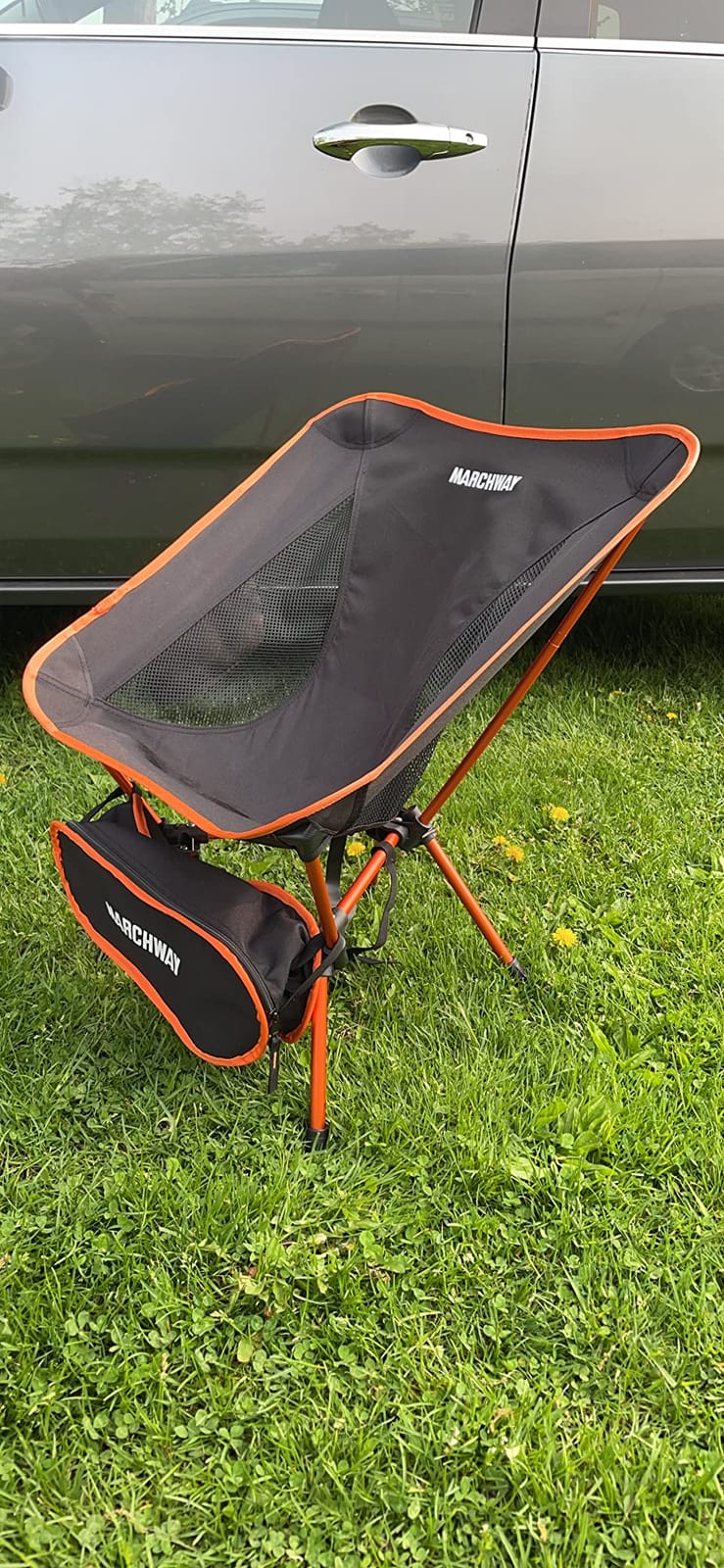 MARCHWAY Lightweight Folding Camping Chair, Portable Foldable Compact for Outdoor Camp, Travel, Beach, Picnic, Festival, Hiking, Backpacking, Supports 330Lbs (Green) customer photo 2