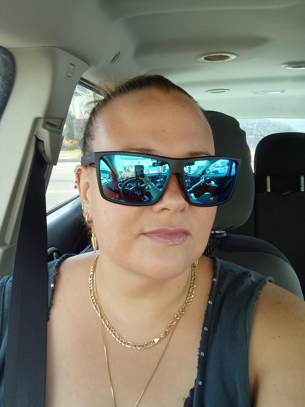 Polarized Big Sunglasses for Men Women with Big Heads UV 400 Protection 8125 customer photo 2