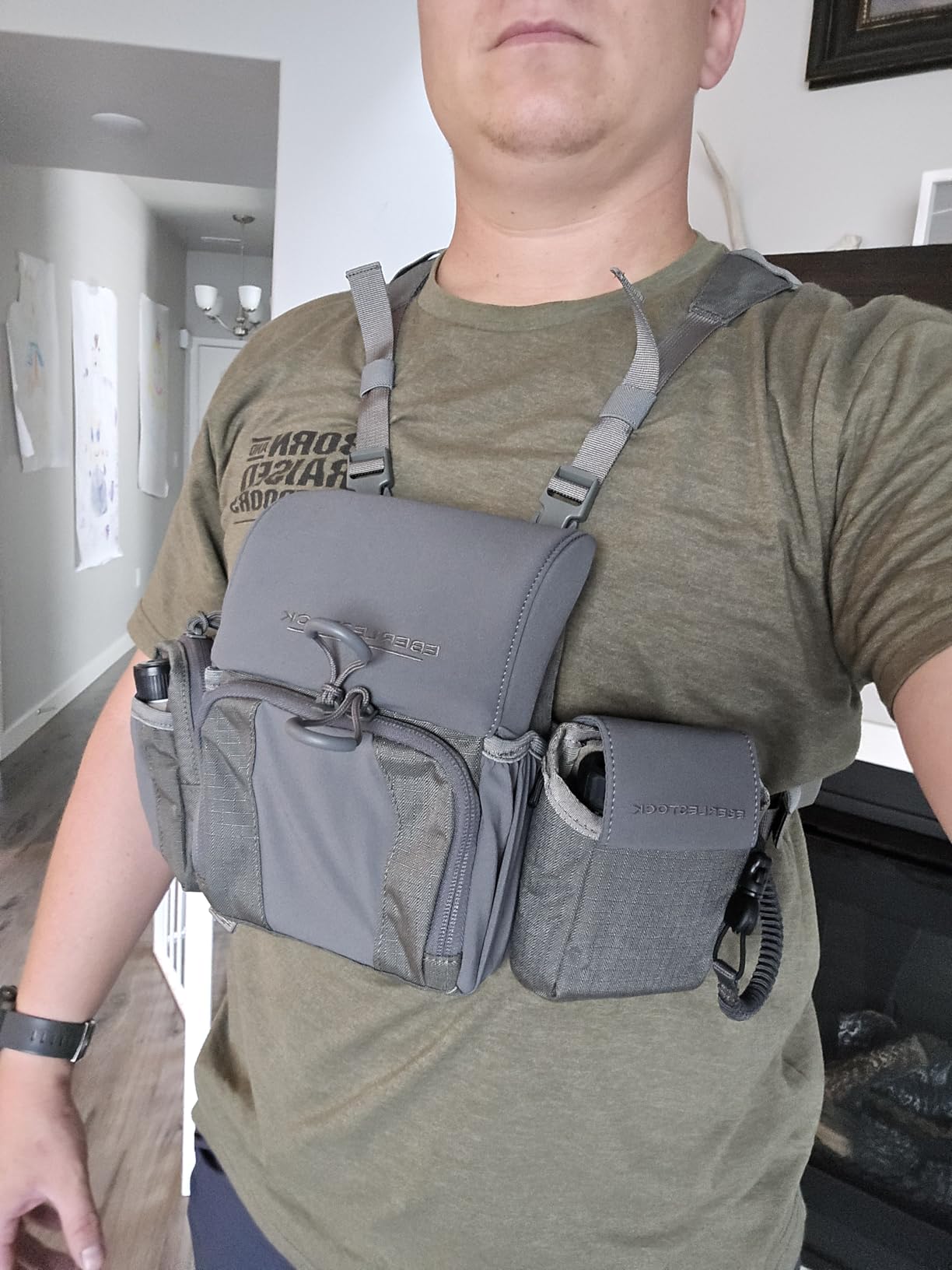 Eberlestock Recon Modular Bino Pack - Advanced Binocular Harness System | Customizable Attachments, Chest Rig with Magnetic Closure to Keep Binos Secure, Dual Side Zipper Pockets customer photo 1