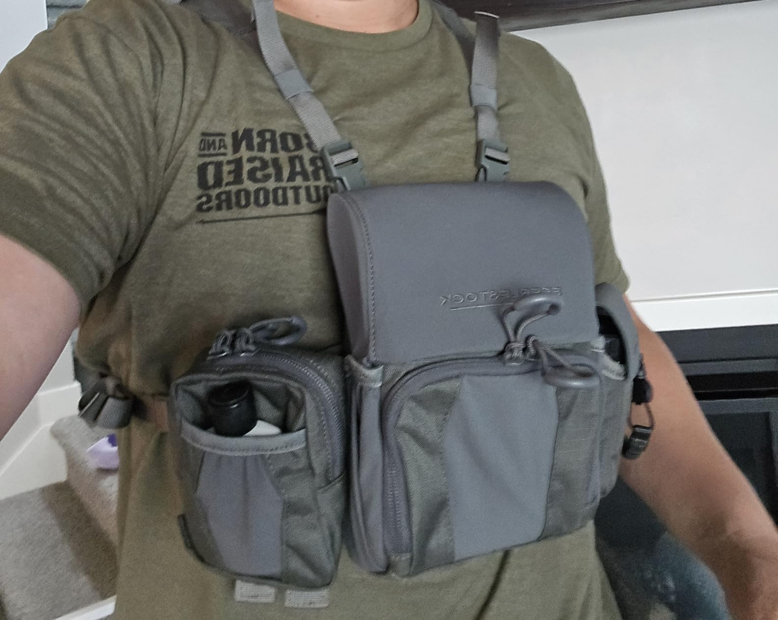 Eberlestock Recon Modular Bino Pack - Advanced Binocular Harness System | Customizable Attachments, Chest Rig with Magnetic Closure to Keep Binos Secure, Dual Side Zipper Pockets customer photo 2
