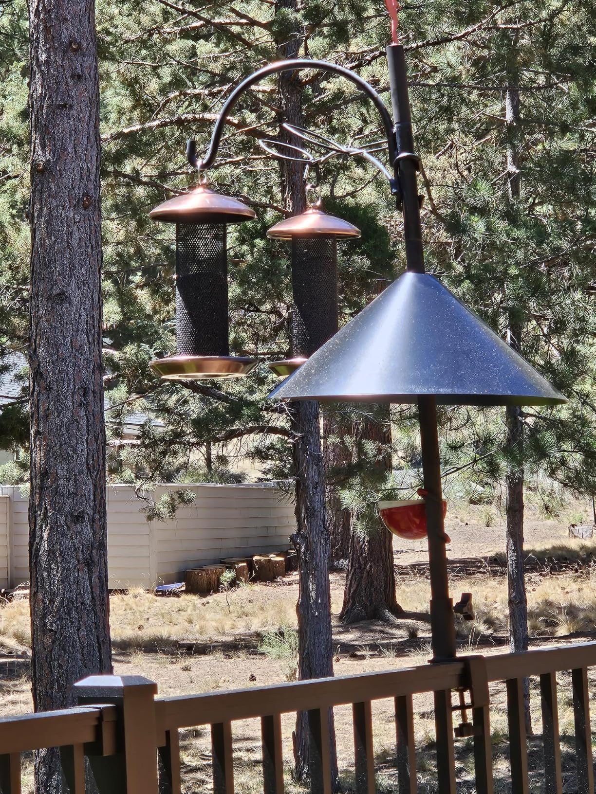 Kingsyard Finch Feeders for Outdoors Hanging, Metal Mesh Tube Bird Feeder for Nyjer/Thistle Seed, 2.5 lbs Large Capacity (Grey) customer photo 2