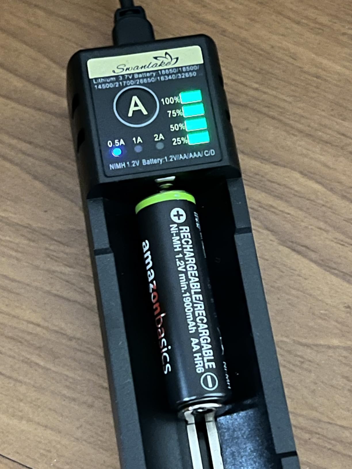 18650 Battery Charger AA AAA Fast Charger for 3.7V Lithium ion 18650 18500 14500 21700 17500 16340 26650 20700 and 1.2V LiFePO4 Ni-MH/Ni-Cd AA AAA C Batteries(no Batteries) customer photo 2