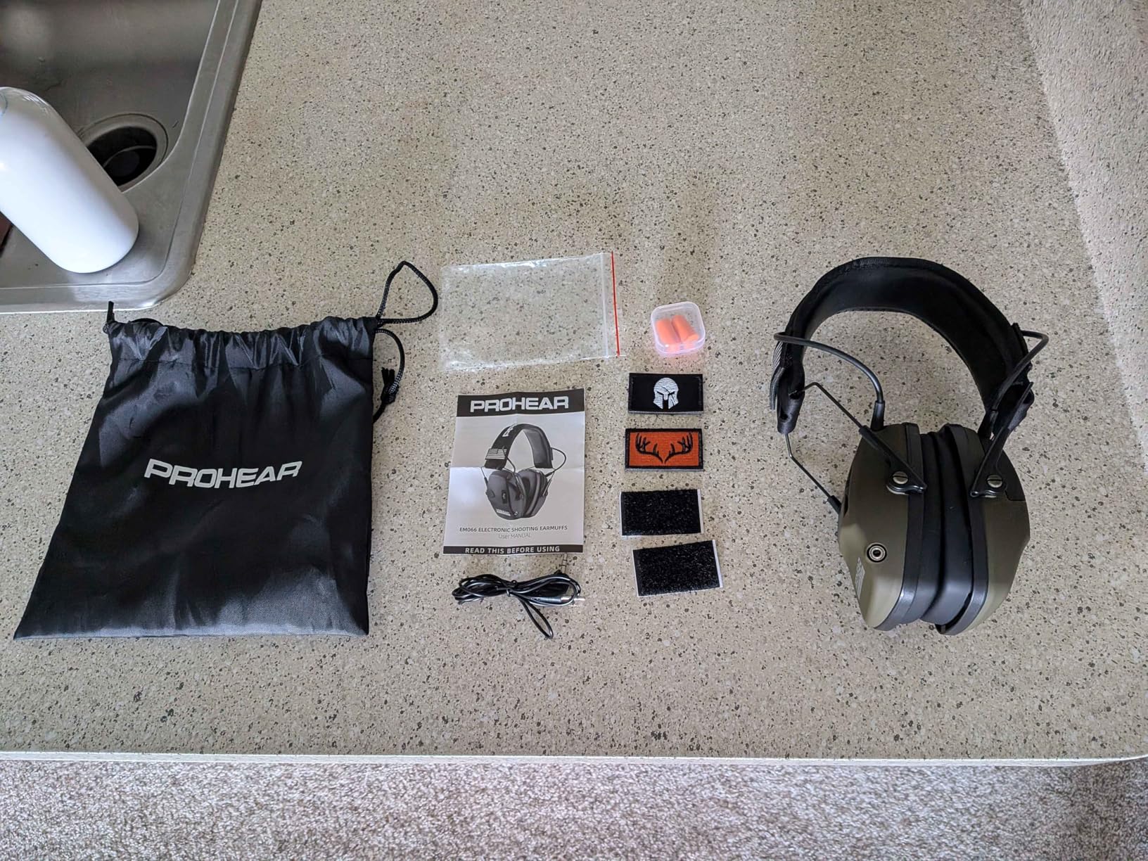 PROHEAR Electronic Ear Protection for Shooting with 4X Sound Amplification, Gun Range Hearing Protection Muffs, NRR 23dB Noise Reduction Headphones for Hunting, Green customer photo 2