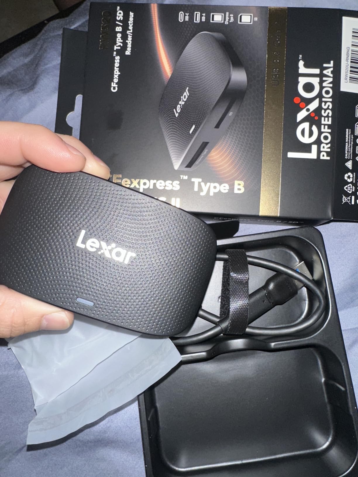 Lexar CFexpress Type B/SD Card Reader, Up to 10Gbps, USB 3.2 Gen 2, Dual-slot Simultaneous Offload, LRW520U-RNBNG customer photo 2