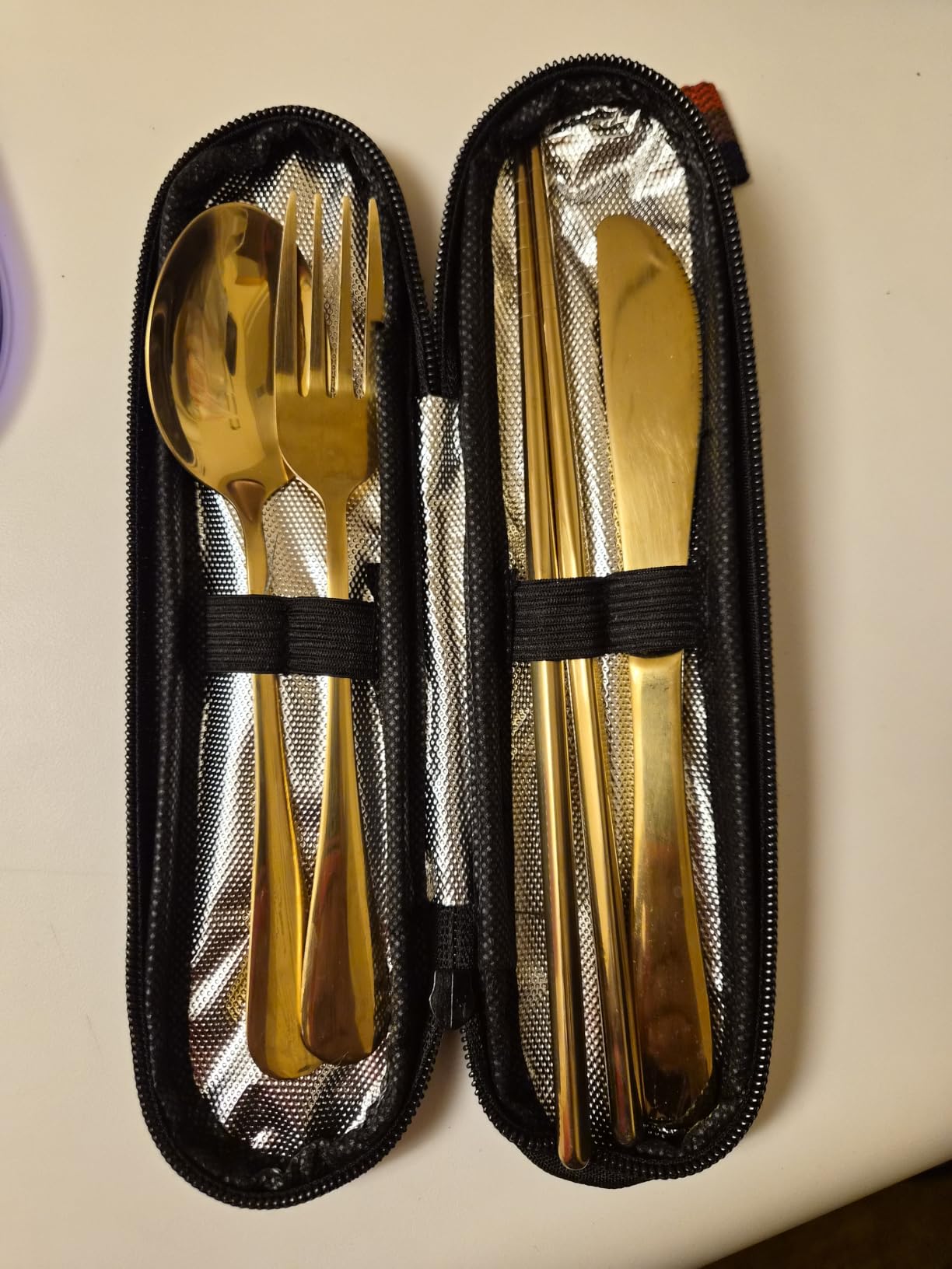 Travel Utensils with Case, Quatish Portable Silverware Set, Stainless Steel Reusable Travel Cutlery Set for Camping, Picnic customer photo 1