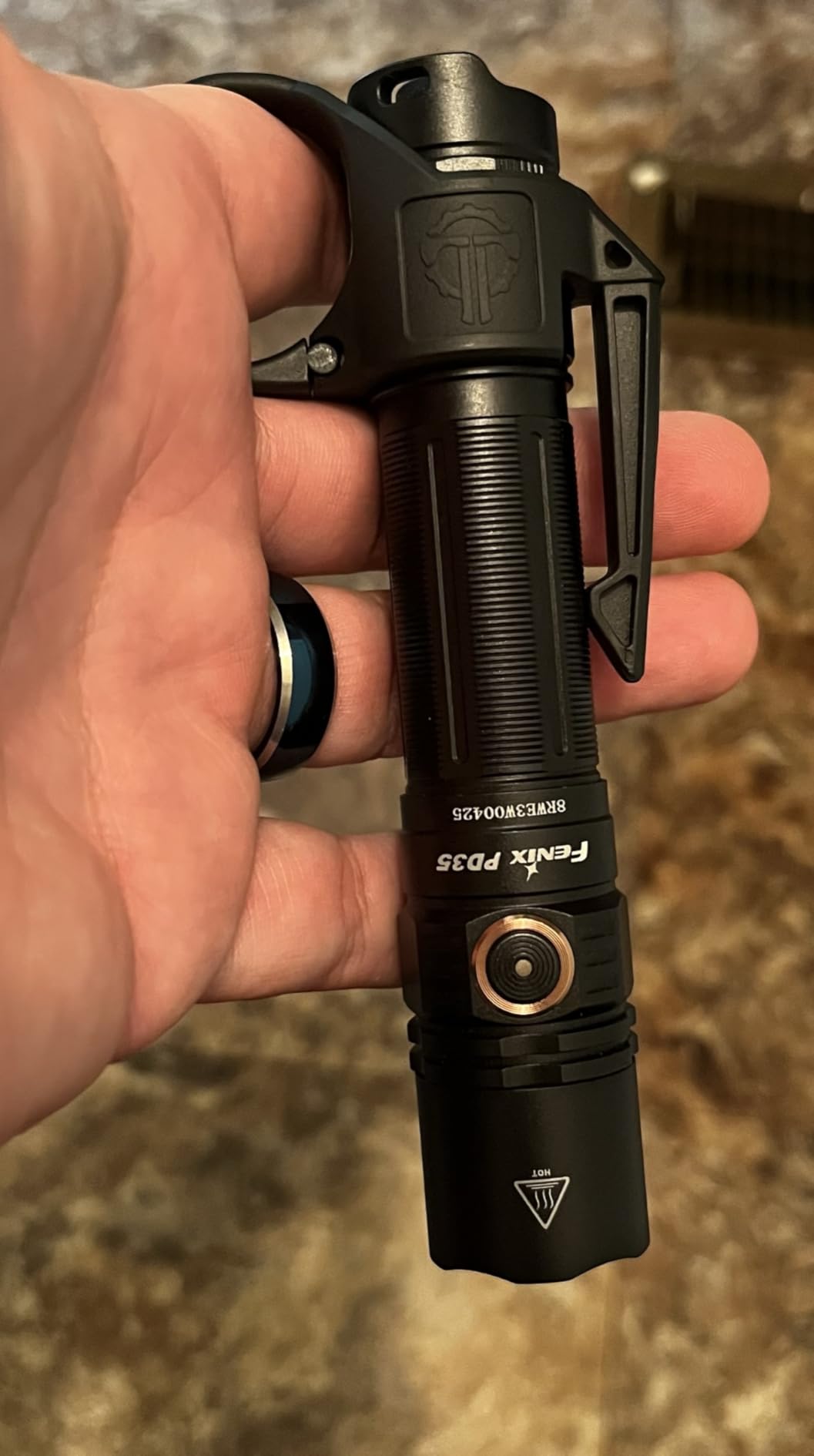 Fenix PD35 v3.0 Rechargeable Tactical Flashlight, 1700 Lumens EDC Light with Organizer (Green) customer photo 2