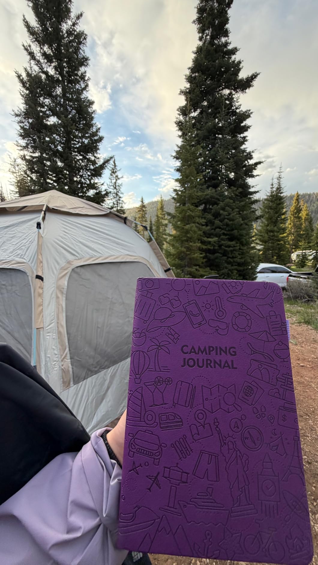 Camping Journal, RV Travel Log Book, A5 Hiking Journal, Turquoise | A5 Adventure Journal, Hardcover, Records 25 Trips, Camping Journal, Family Travel Books Camper Essentials Gifts for Women customer photo 1