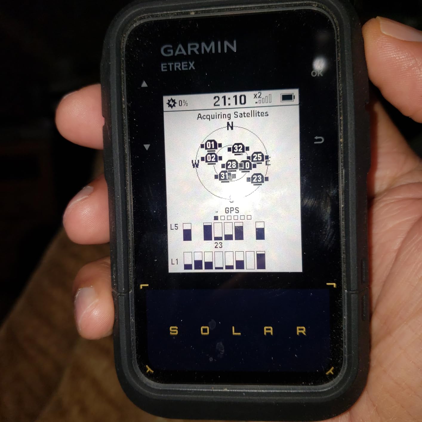Garmin eTrex Solar, GPS Handheld Navigator, Unlimited Battery Life, Water Resistant customer photo 1