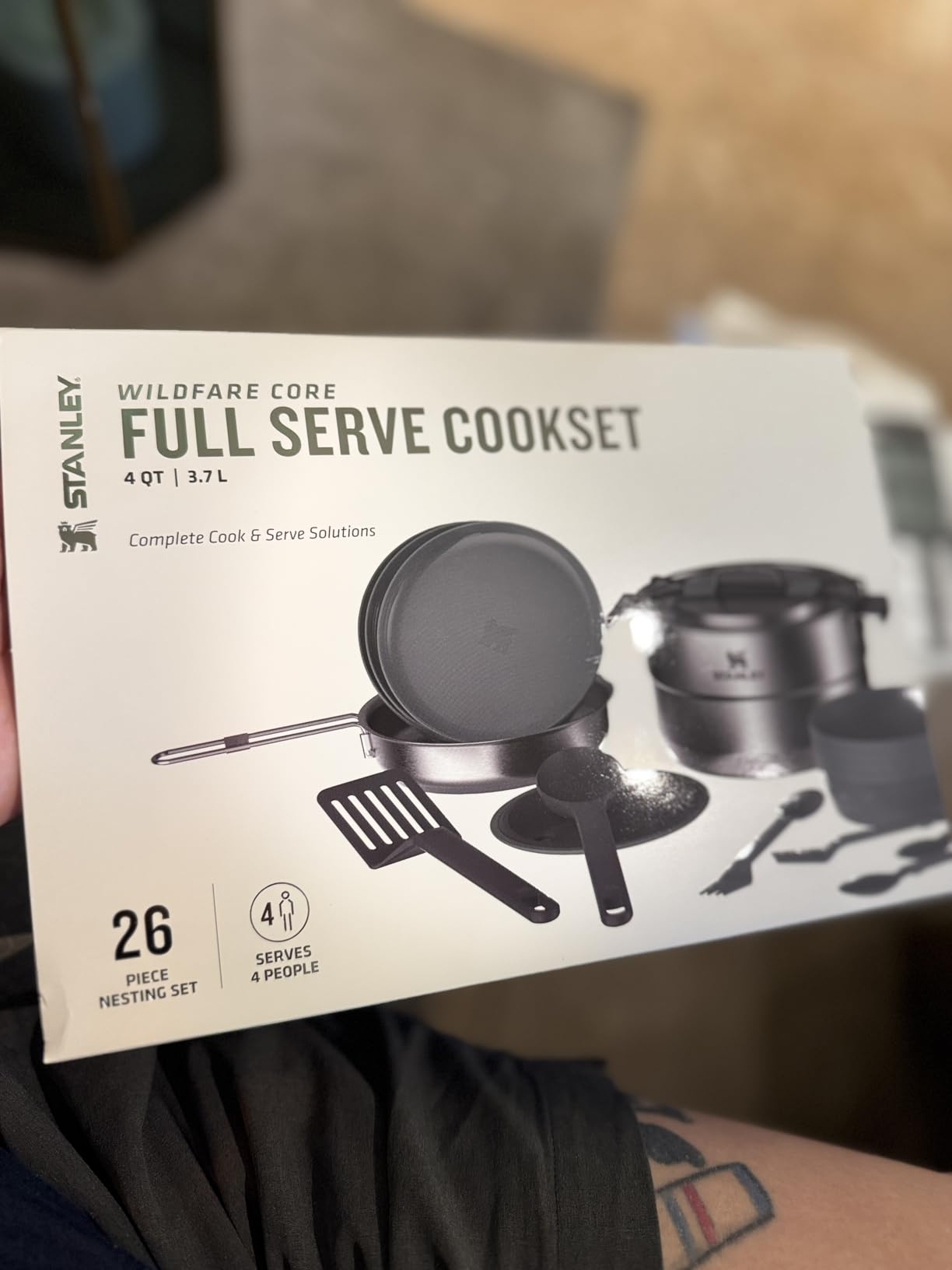 Stanley Wildfare Core 26-Piece Complete Camp Kitchen Cook Set | 4 qt Pot with Lid, 8in Fry Pan, 4 Table Settings, Plates, Bowls, Utensils customer photo 2