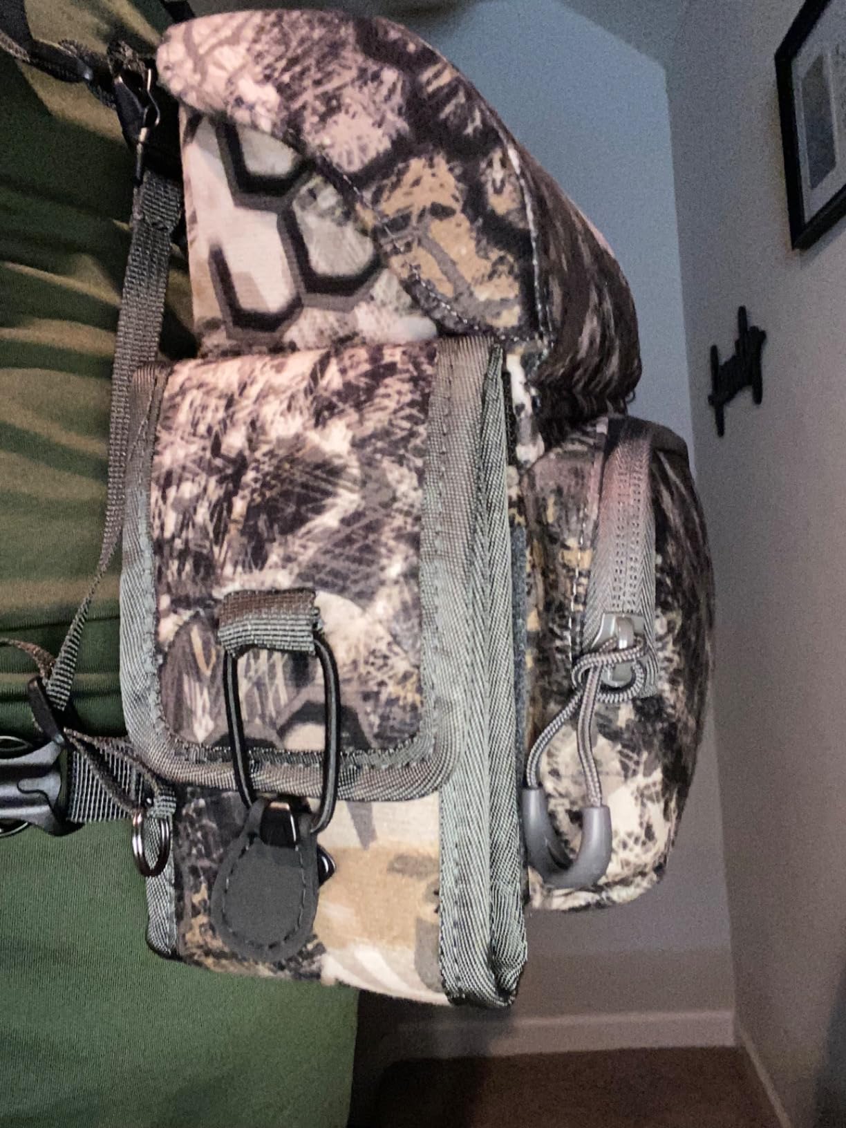 MOXULE Binocular Harness Chest Pack: Bino Case with Rangefinder Pocket | Silent magnetic lid, one-handed access, rain cover, MOLLE webbing for hunting hiking bird watching customer photo 1