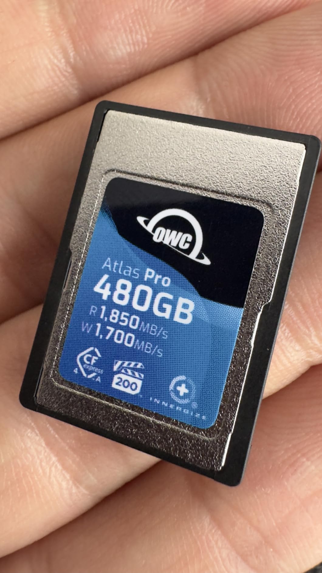 OWC 480GB Atlas Pro CFexpress 4.0 Type A Memory Card, 1850MB/s Read, 1700MB/s Write customer photo 1