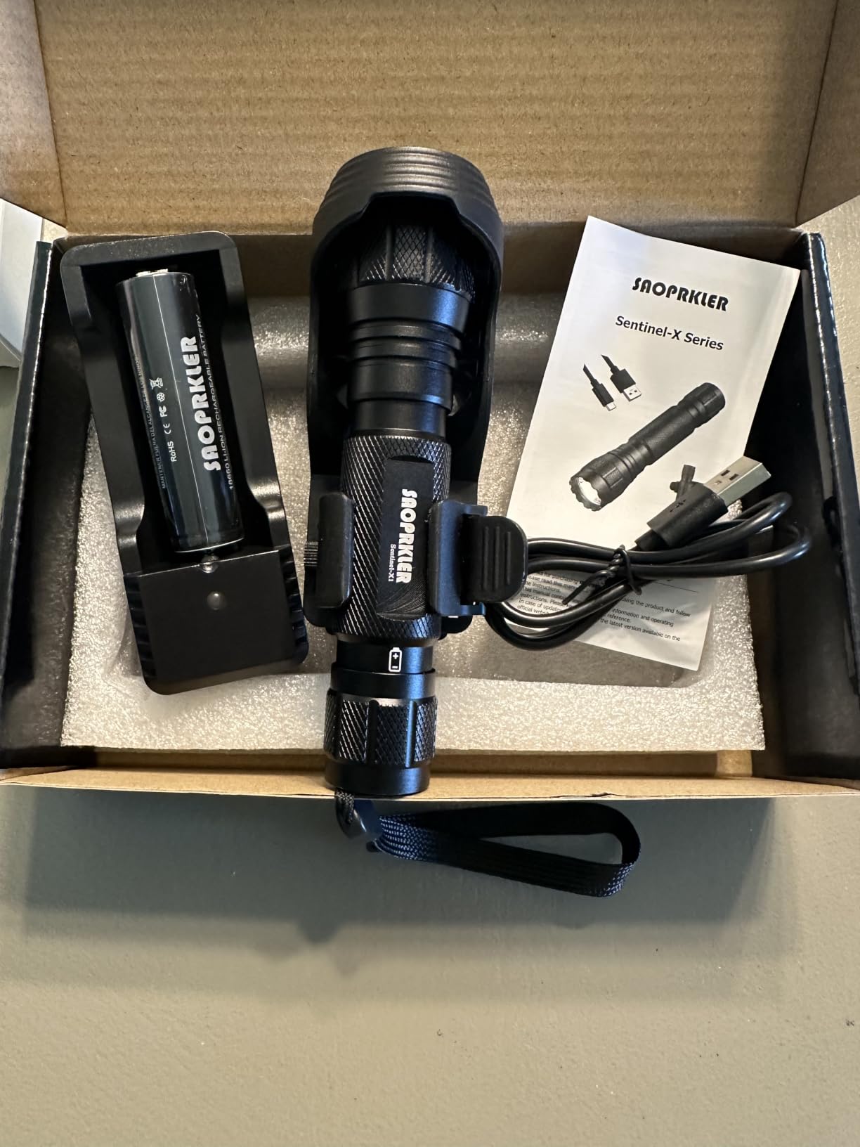 SAOPRKLER Flashlights High Lumens, Tactical Police Flashlight for Duty Belt | 1200 LM Single Mode Long Range Flashlight with Holster for Law Enforcement, Camping, Emergencies, Security Patrols customer photo 1