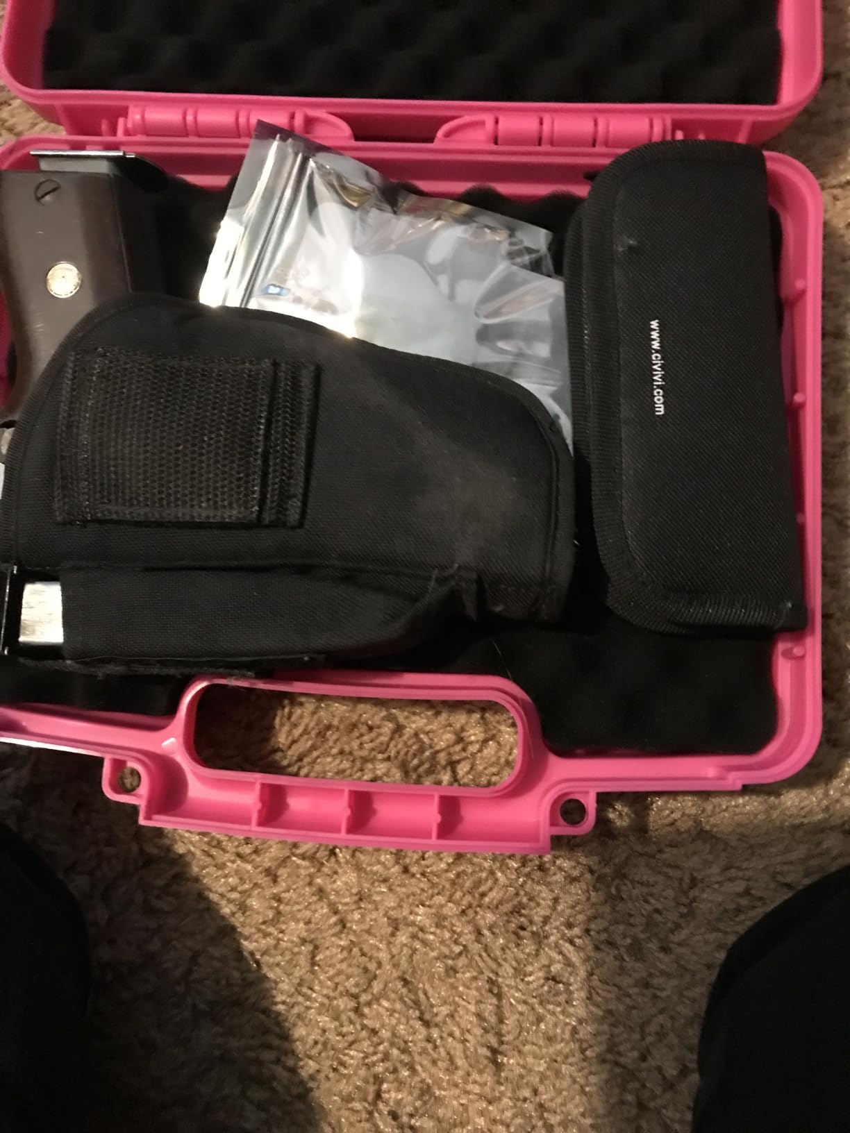 9mm Gun Case Lockable, TSA Approved Firearm Travel Case with TSA Lock, Pistol Case Hard Shell, Gun Safe for Handgun, Pistol, Revolver - Shockproof Gun Storage customer photo 1